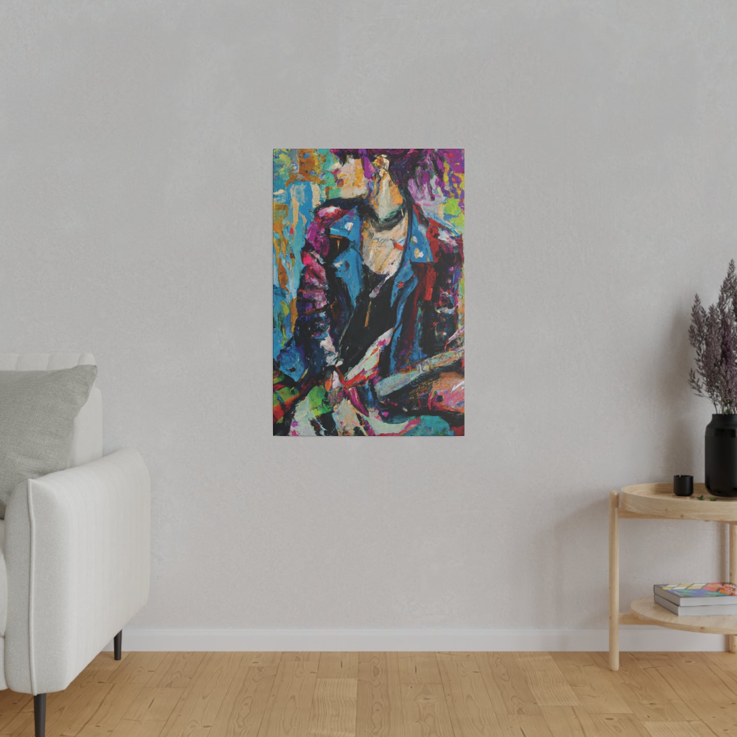 9653F - Rockstar Oil Painting Style Print | Poster | Home Decor | Wall Art | Music Art | Canvas
