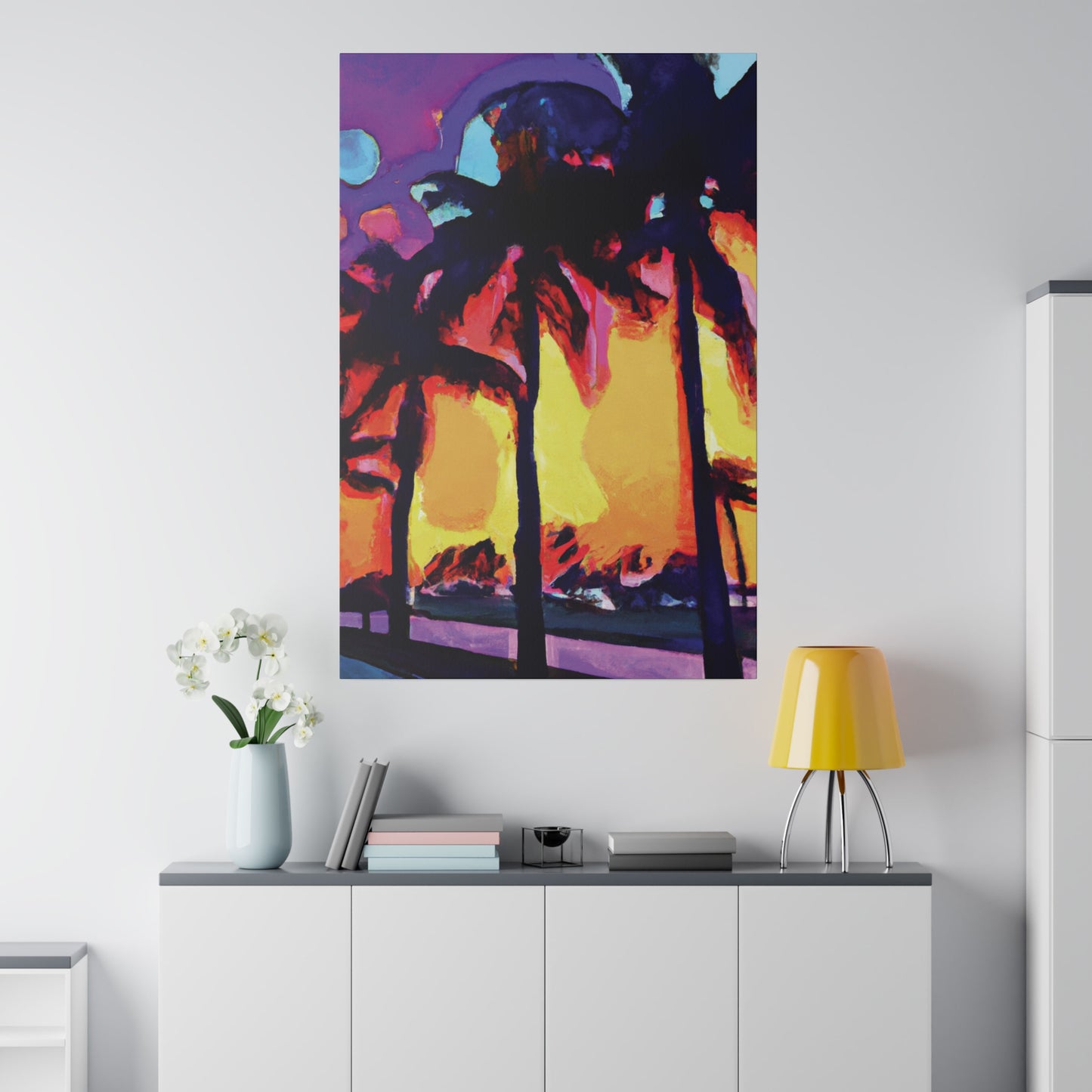 7278A - Miami Beach Sunset Painting Print | Miami | Beach | Sunset | Poster | Home Decor | Wall Art | Canvas