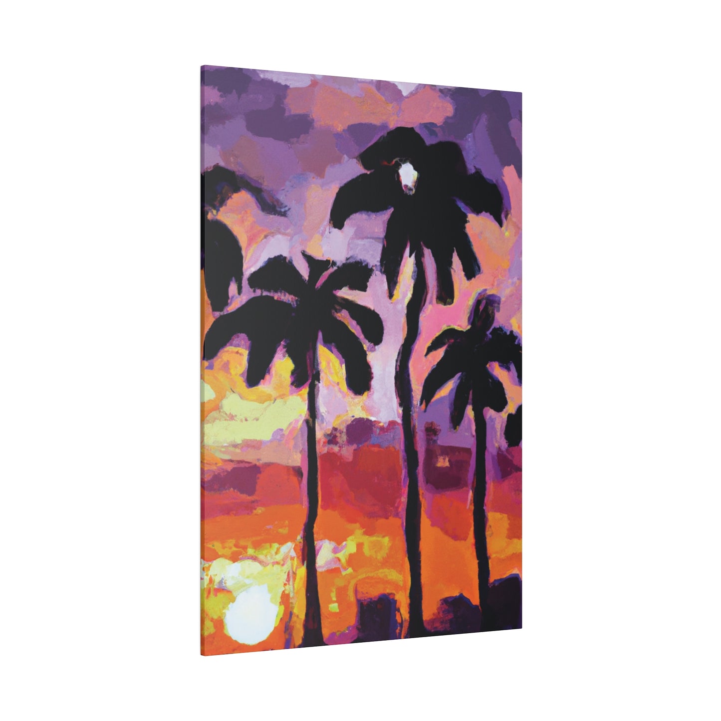 7449F - Miami Beach Sunset Painting Print | Miami | Beach | Sunset | Poster | Home Decor | Wall Art | Canvas