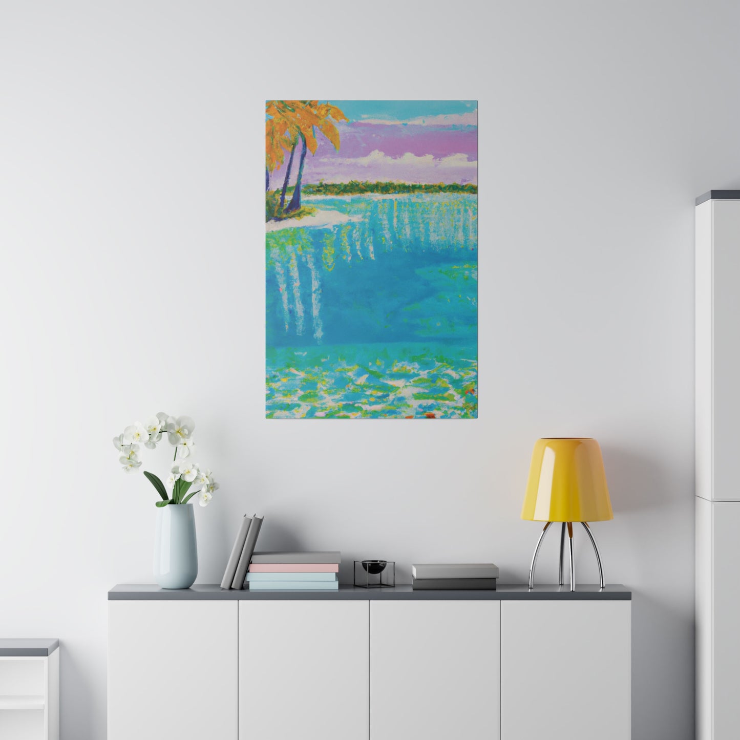 4568K - Bahamas Ocean Painting Print | Bahamas | Ocean | Beach | Poster | Home Decor | Wall Art | Canvas