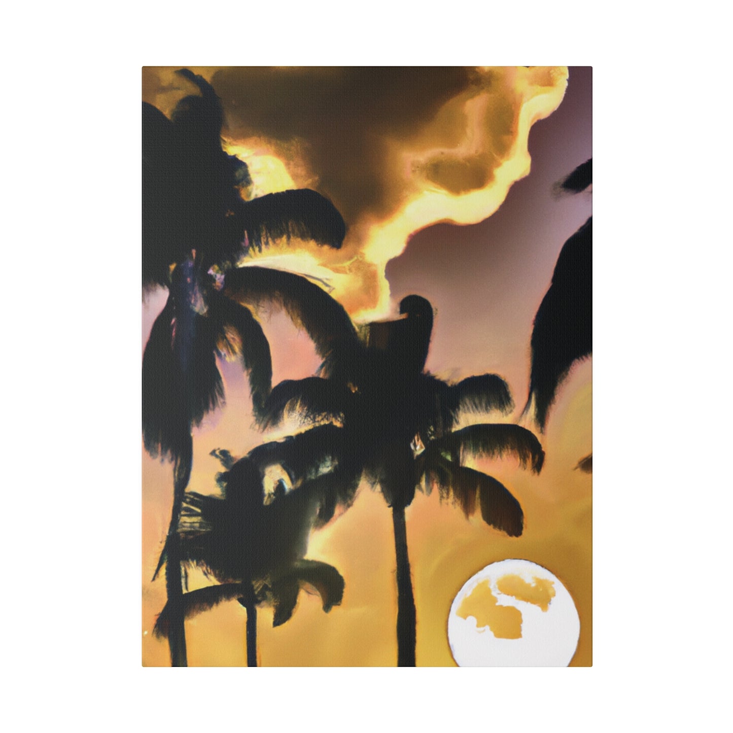 6382Q - Miami Beach Sunset Painting Print | Miami | Beach | Sunset | Poster | Home Decor | Wall Art | Canvas