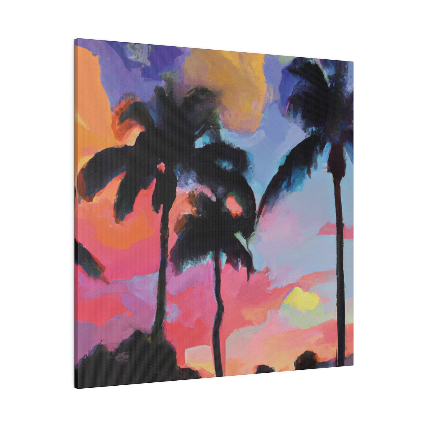 5334Q - Miami Beach Sunset Painting Print | Miami | Beach | Sunset | Poster | Home Decor | Wall Art | Canvas