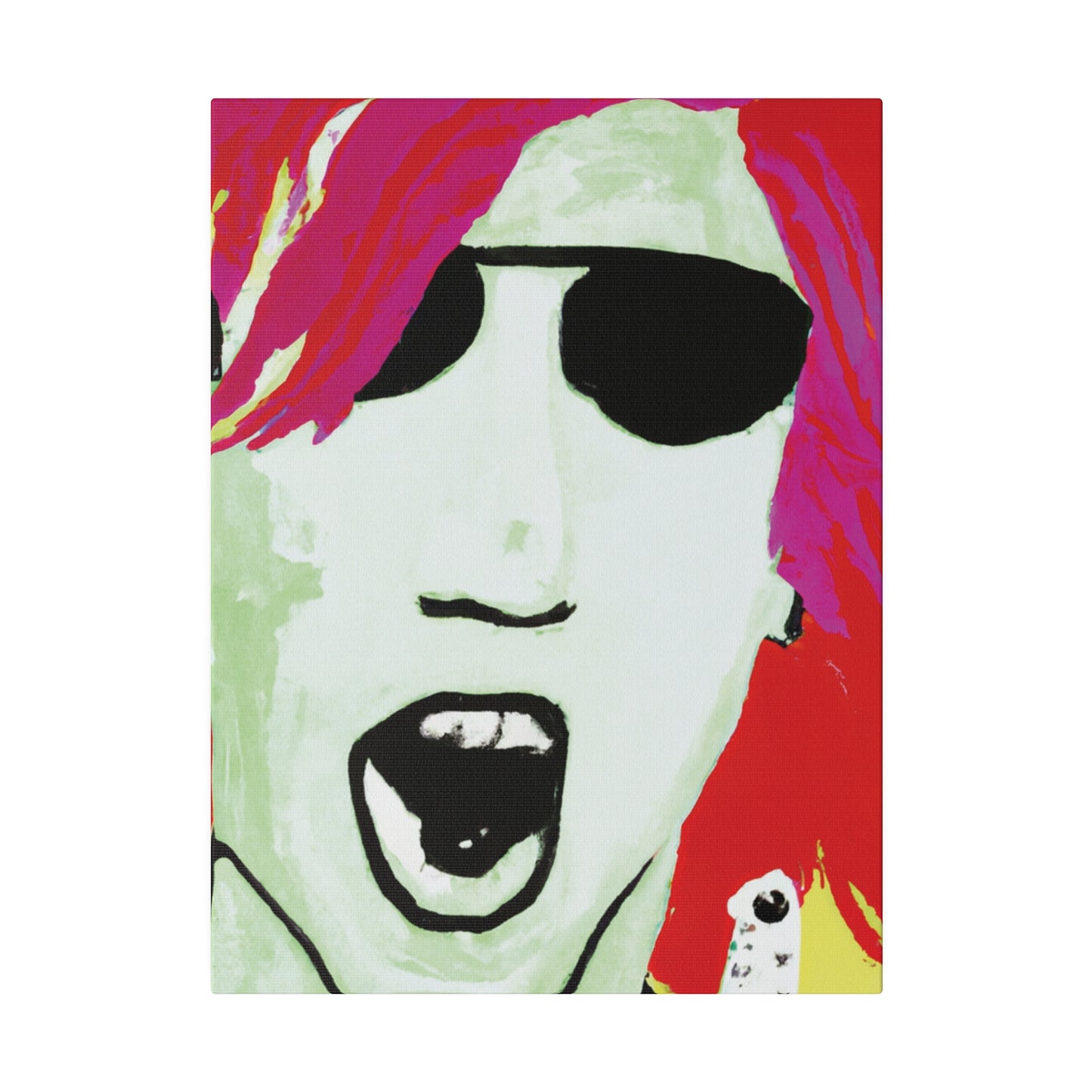 4662J - Rockstar Painting Print | Face | Abstract | Poster | Home Decor | Wall Art | Music Art | Canvas