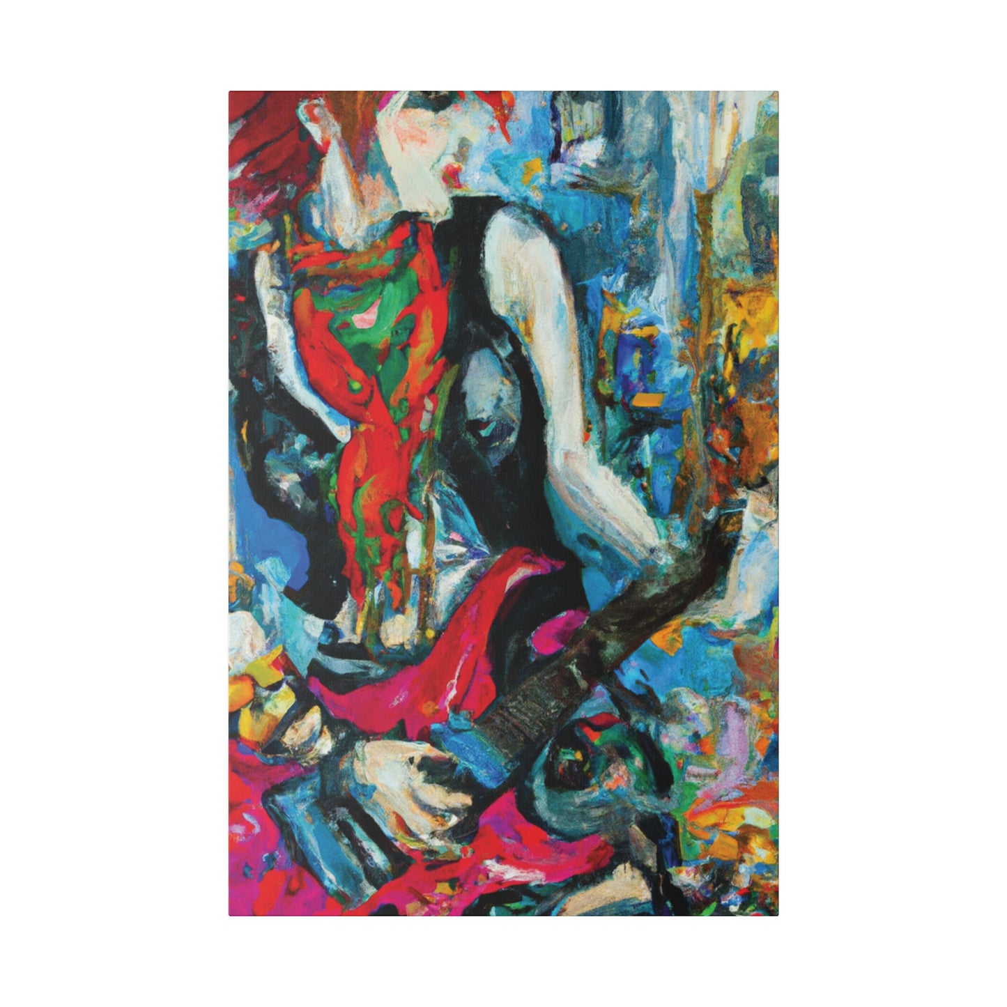 8722E - Rockstar Oil Painting Style Print | Poster | Home Decor | Wall Art | Music Art | Canvas