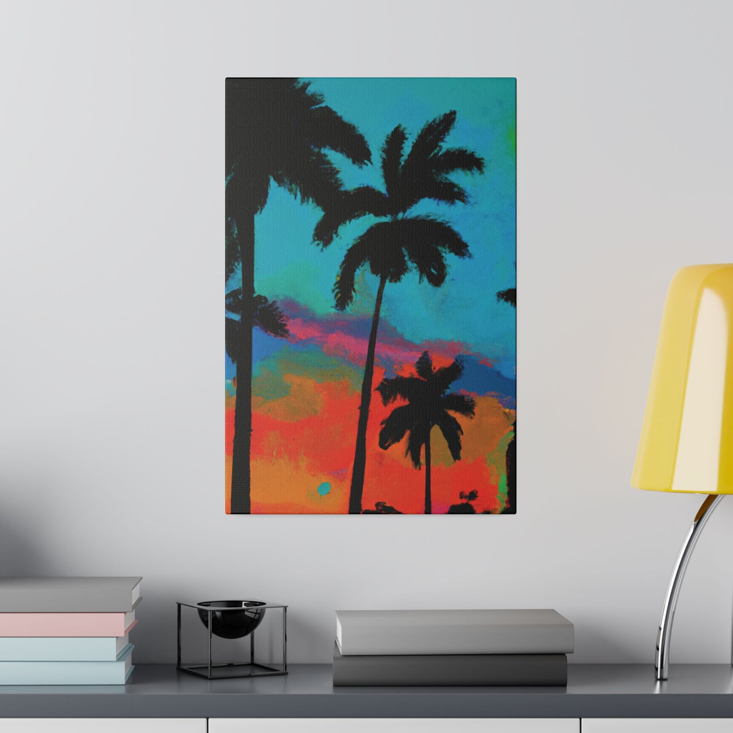 2838A - Miami Beach Sunset Painting Print | Miami | Beach | Sunset | Poster | Home Decor | Wall Art | Canvas
