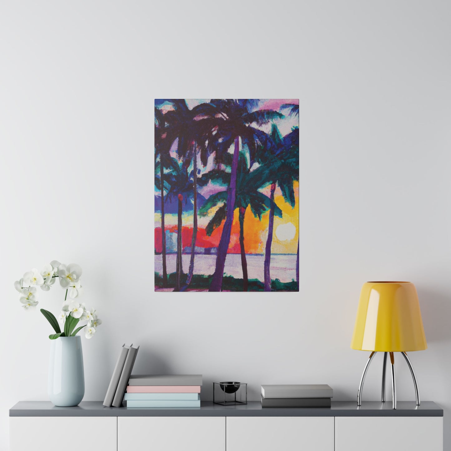 3259X - Miami Beach Sunset Painting Print | Miami | Beach | Sunset | Poster | Home Decor | Wall Art | Canvas