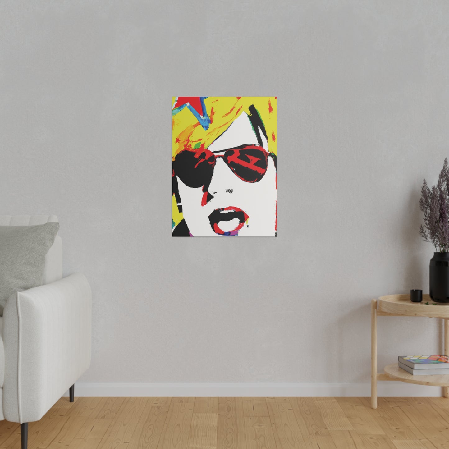 7931Q - Rockstar Painting Print | Face | Abstract | Poster | Home Decor | Wall Art | Music Art | Canvas