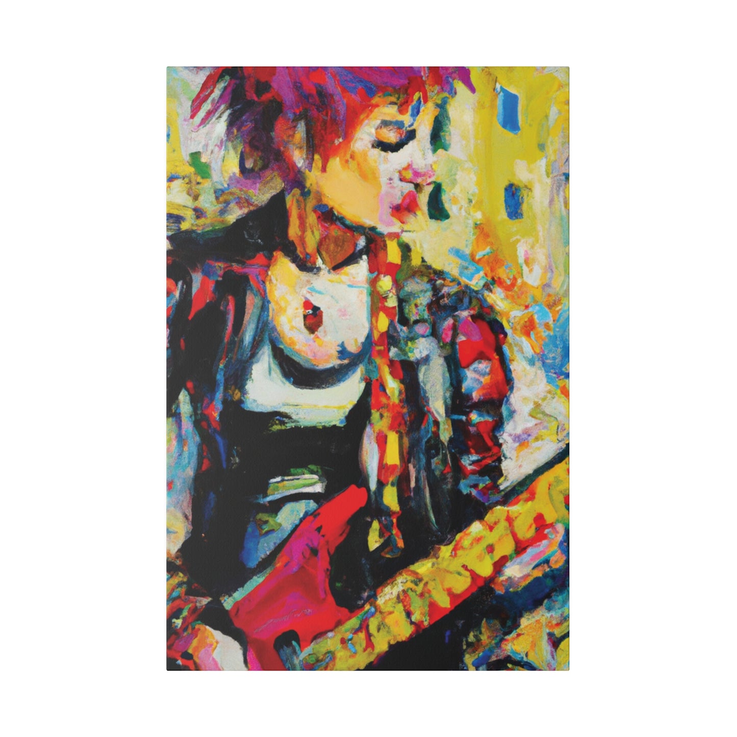 8768U - Rockstar Oil Painting Style Print | Poster | Home Decor | Wall Art | Music Art | Canvas