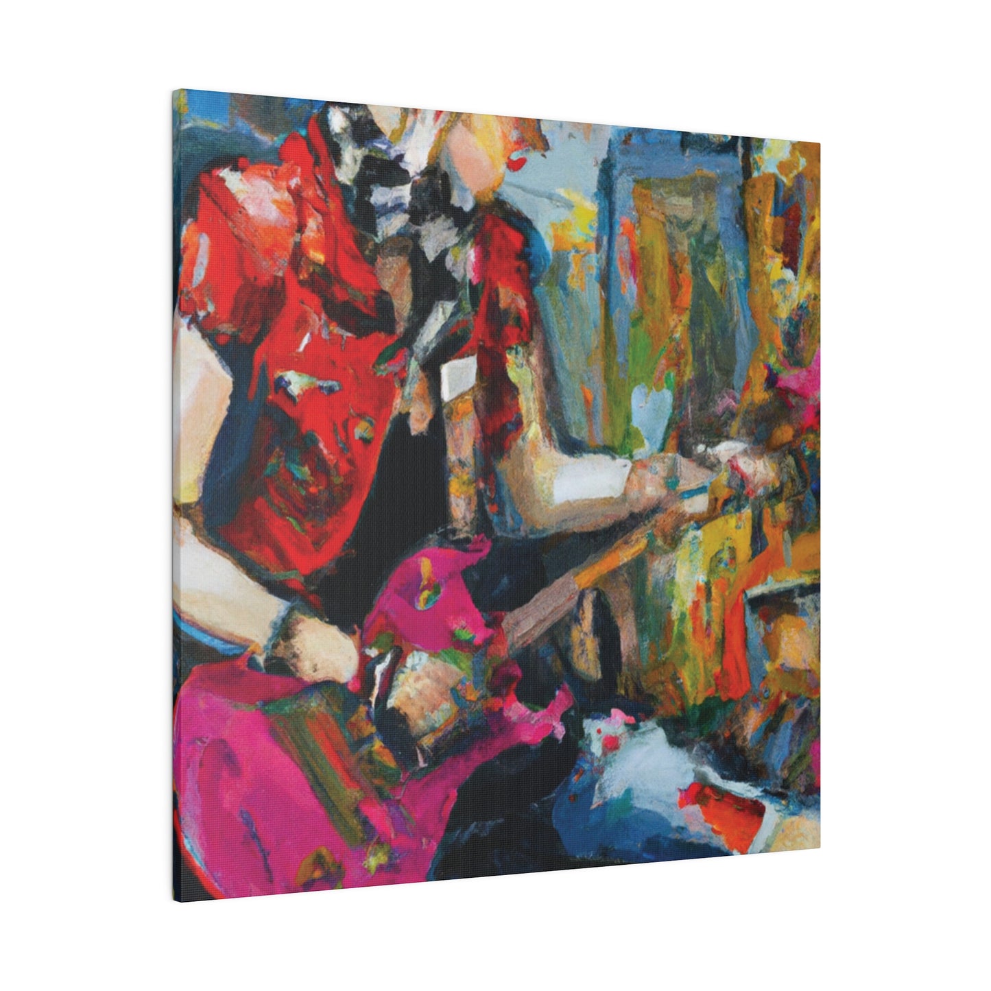 9666G - Rockstar Oil Painting Style Print | Poster | Home Decor | Wall Art | Music Art | Canvas