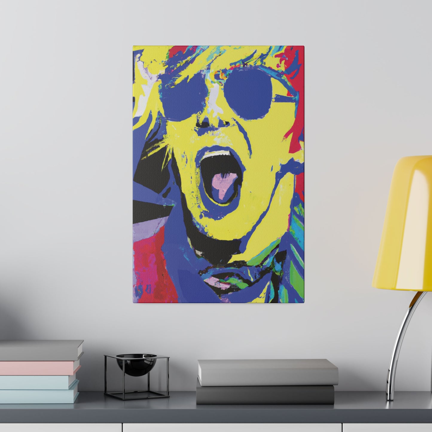 7451T - Rockstar Painting Print | Face | Abstract | Poster | Home Decor | Wall Art | Music Art | Canvas