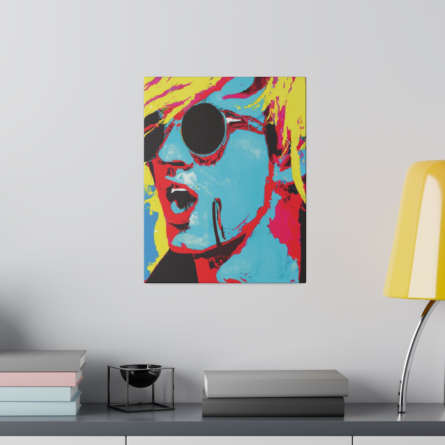 7198K - Rockstar Painting Print | Face | Abstract | Poster | Home Decor | Wall Art | Music Art | Canvas