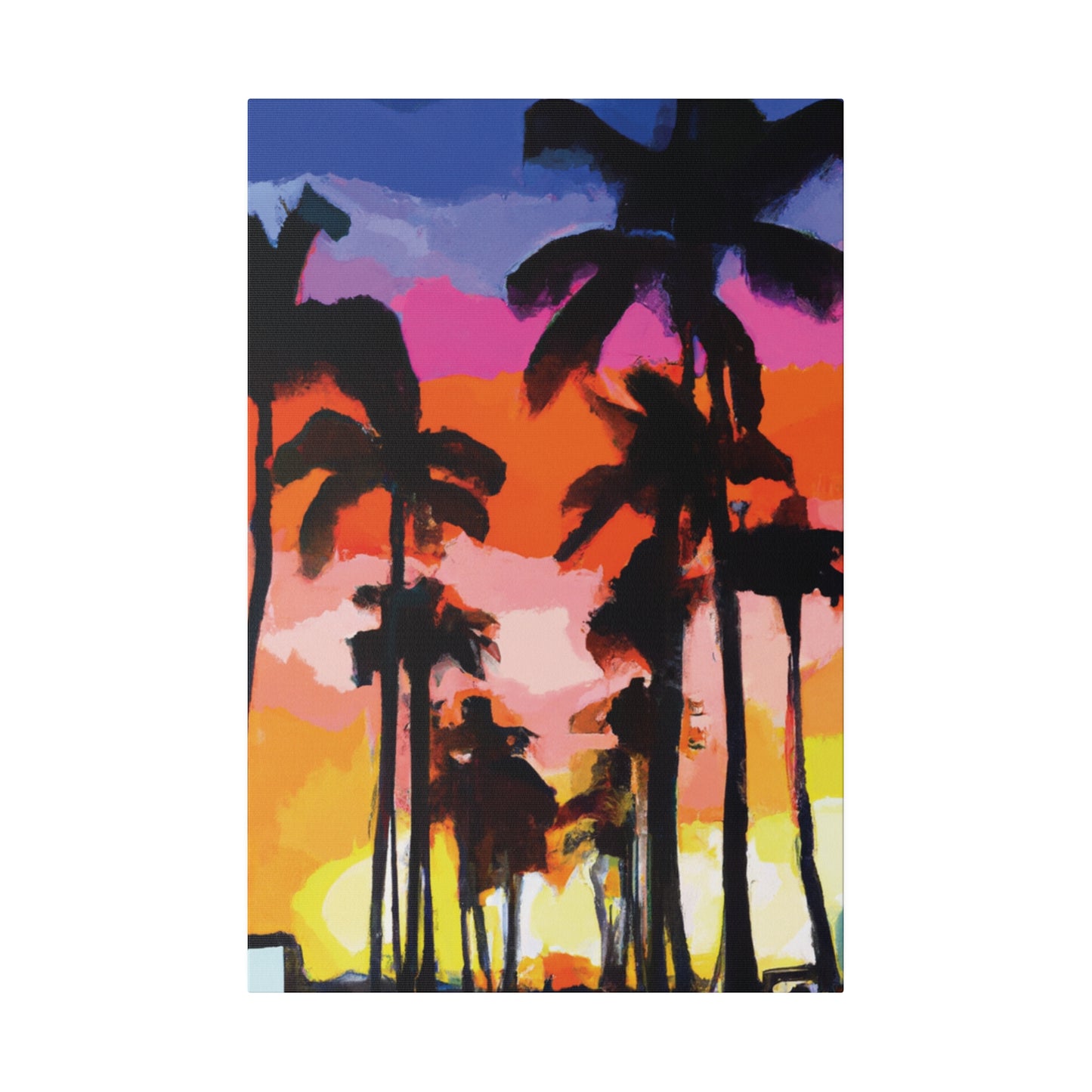 5857E - Miami Beach Sunset Painting Print | Miami | Beach | Sunset | Poster | Home Decor | Wall Art | Canvas