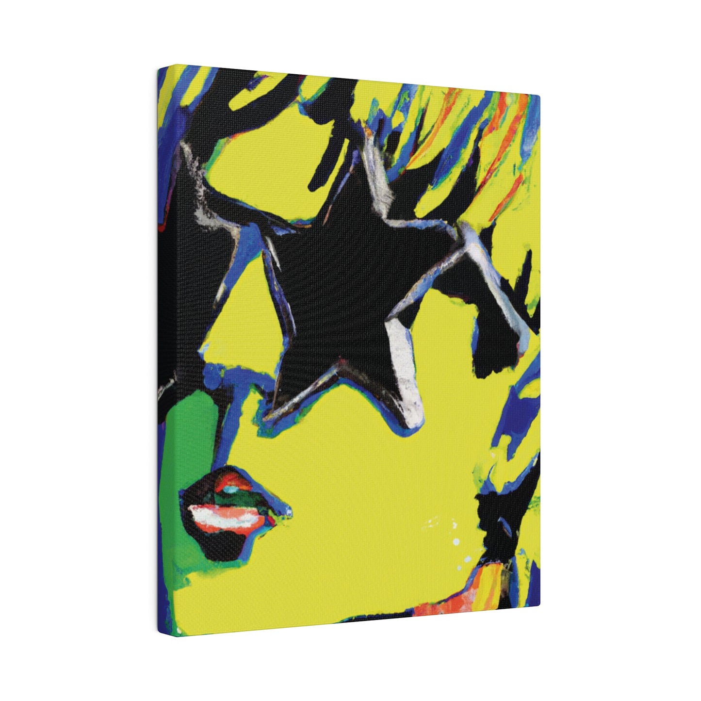 9785T - Rockstar Painting Print | Face | Abstract | Poster | Home Decor | Wall Art | Music Art | Canvas