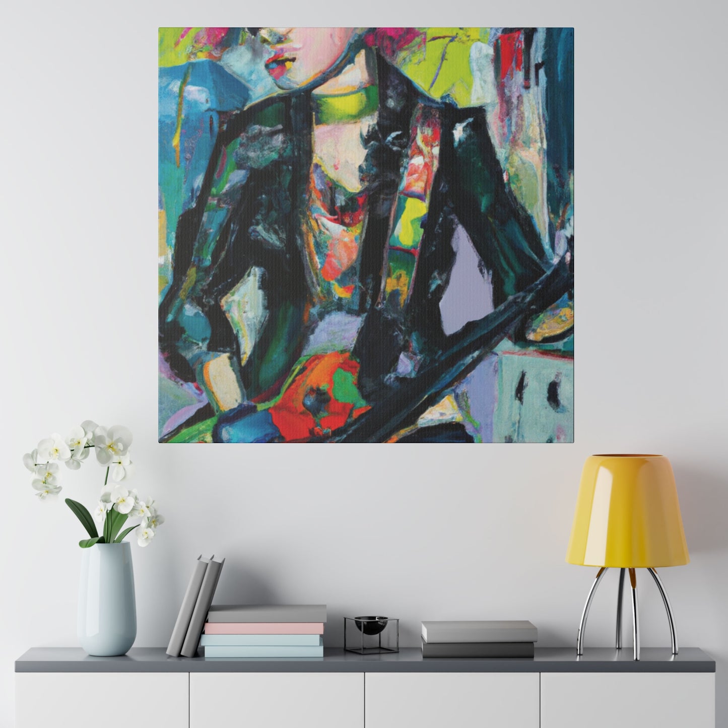 7258Y - Rockstar Oil Painting Style Print | Poster | Home Decor | Wall Art | Music Art | Canvas