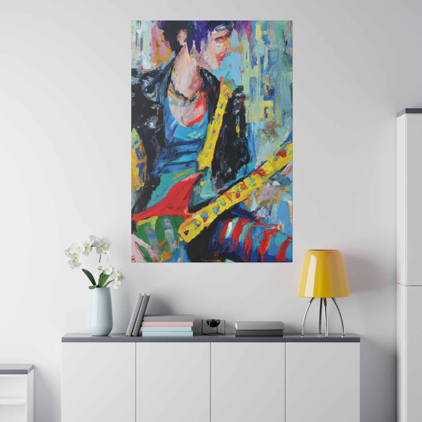 514Y - Rockstar Oil Painting Style Print | Poster | Home Decor | Wall Art | Music Art | Canvas