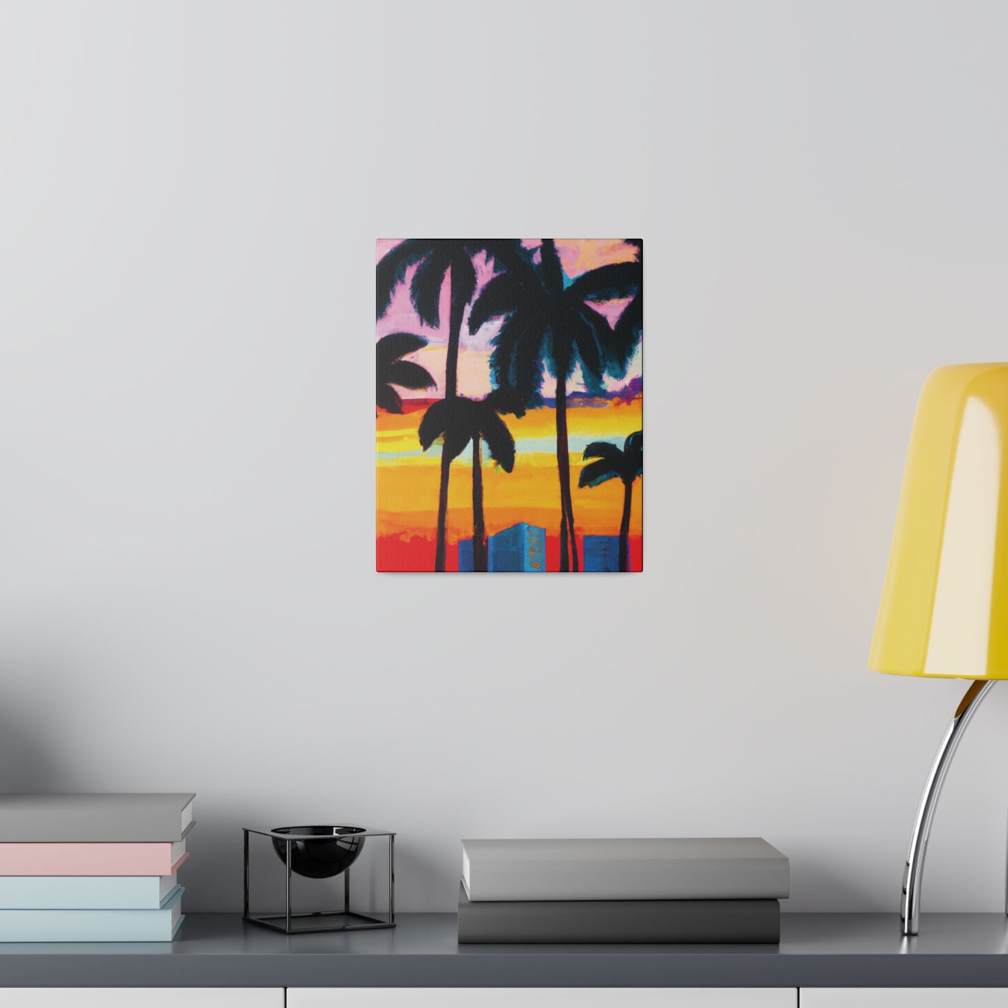 6891Y - Miami Beach Sunset Painting Print | Miami | Beach | Sunset | Poster | Home Decor | Wall Art | Canvas