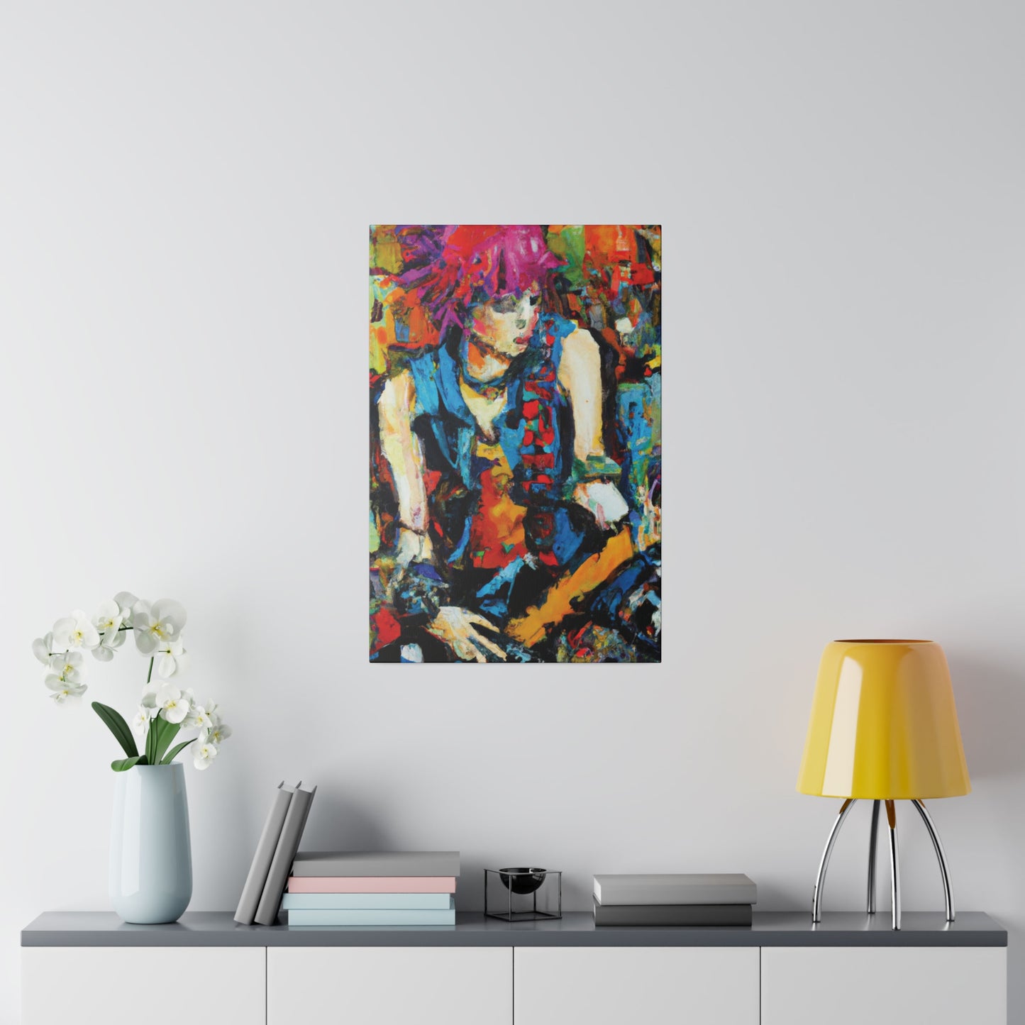 5373K - Rockstar Oil Painting Style Print | Poster | Home Decor | Wall Art | Music Art | Canvas