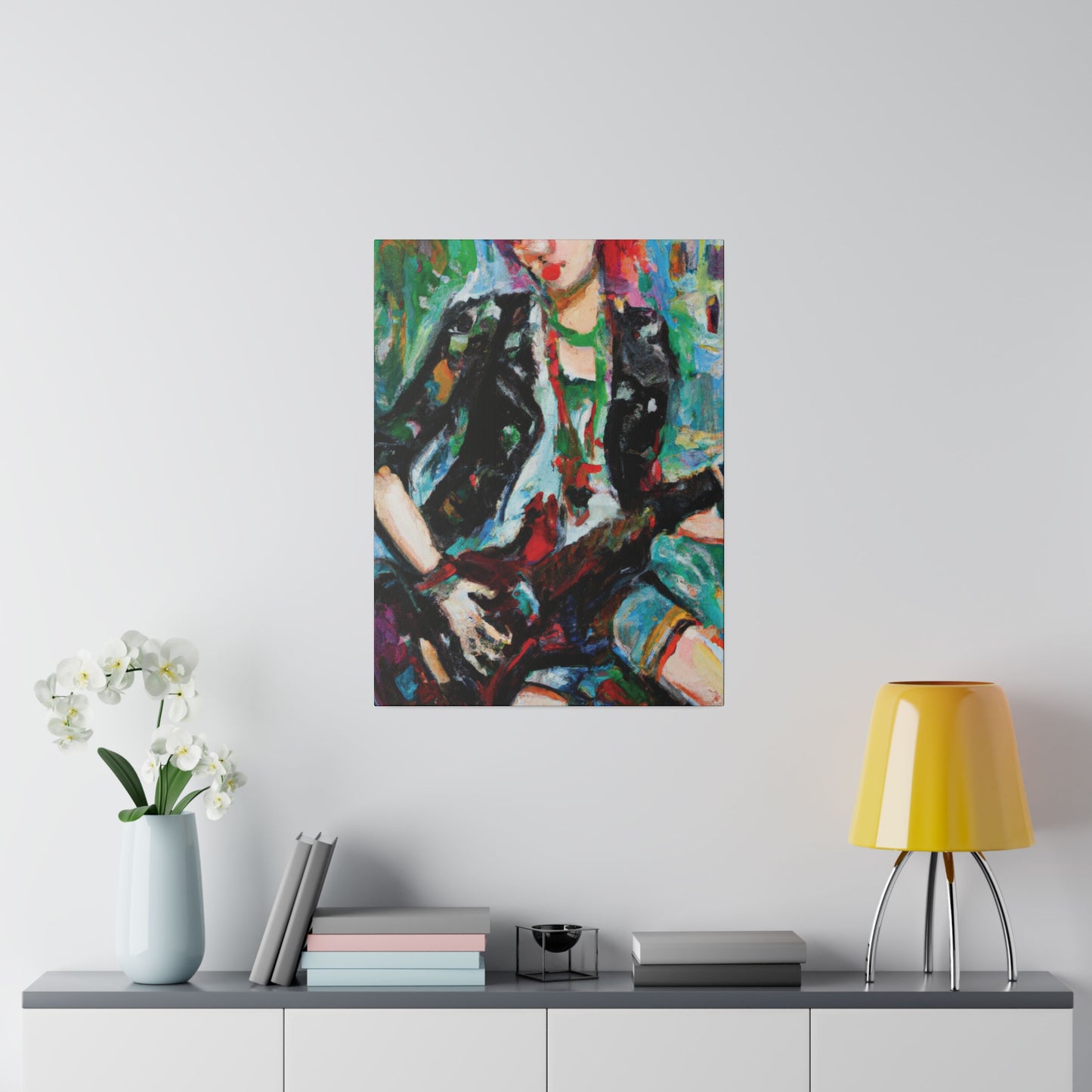 6789Z - Rockstar Oil Painting Style Print | Poster | Home Decor | Wall Art | Music Art | Canvas