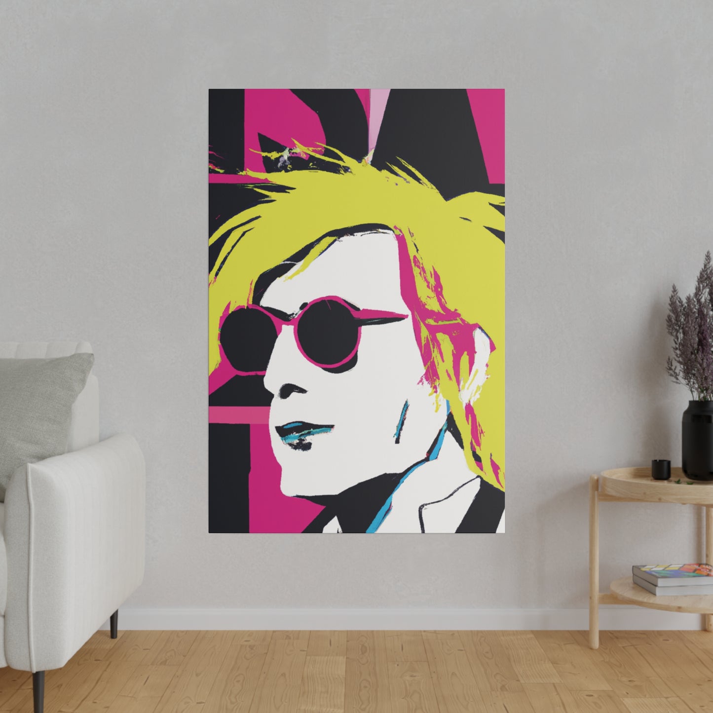 4231W - Rockstar Painting Print | Face | Abstract | Poster | Home Decor | Wall Art | Music Art | Canvas