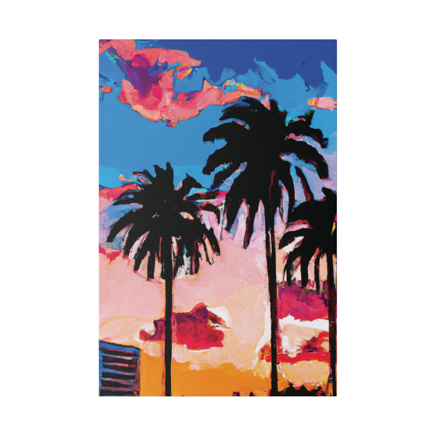4347Z - Miami Beach Sunset Painting Print | Miami | Beach | Sunset | Poster | Home Decor | Wall Art | Canvas