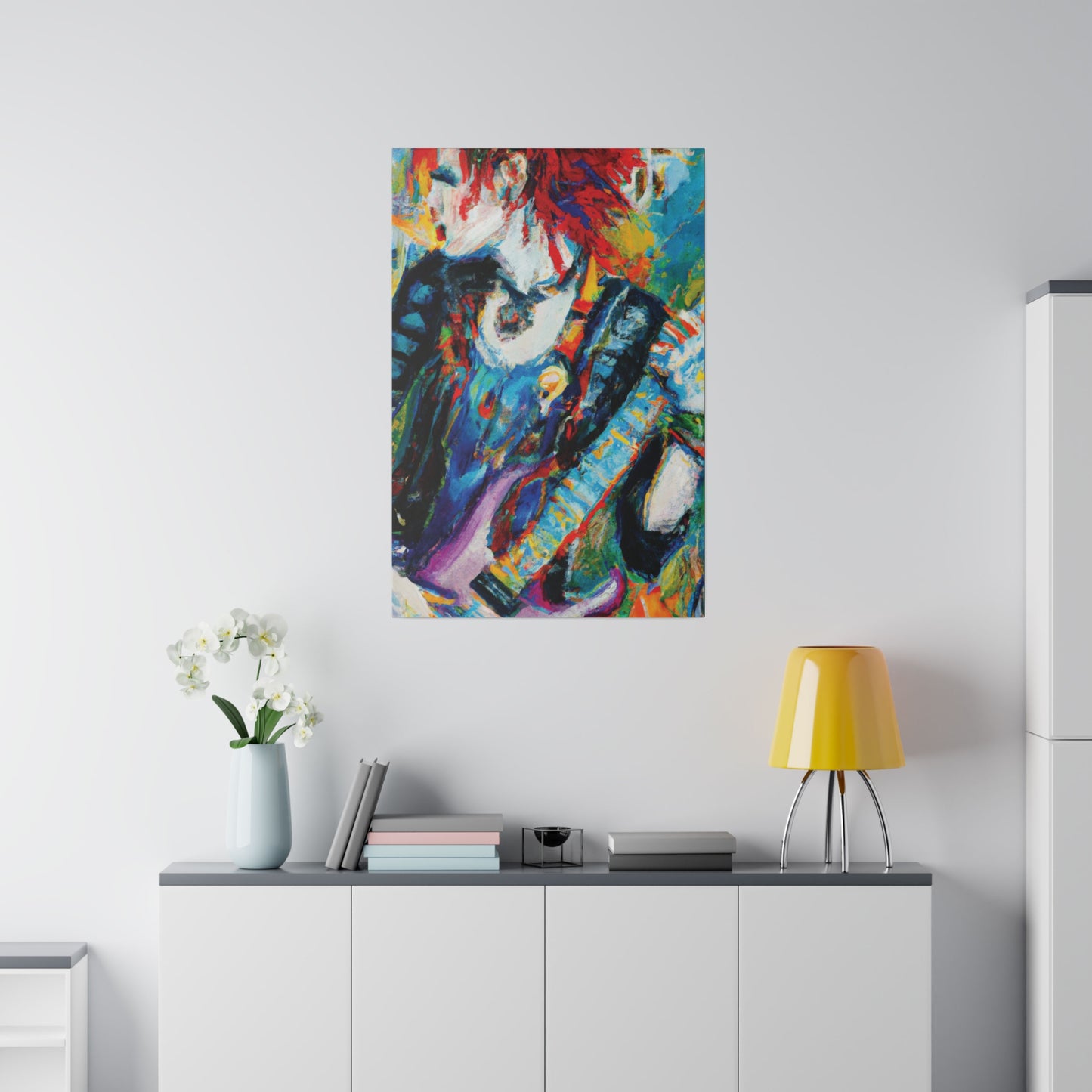 7458A - Rockstar Oil Painting Style Print | Poster | Home Decor | Wall Art | Music Art | Canvas