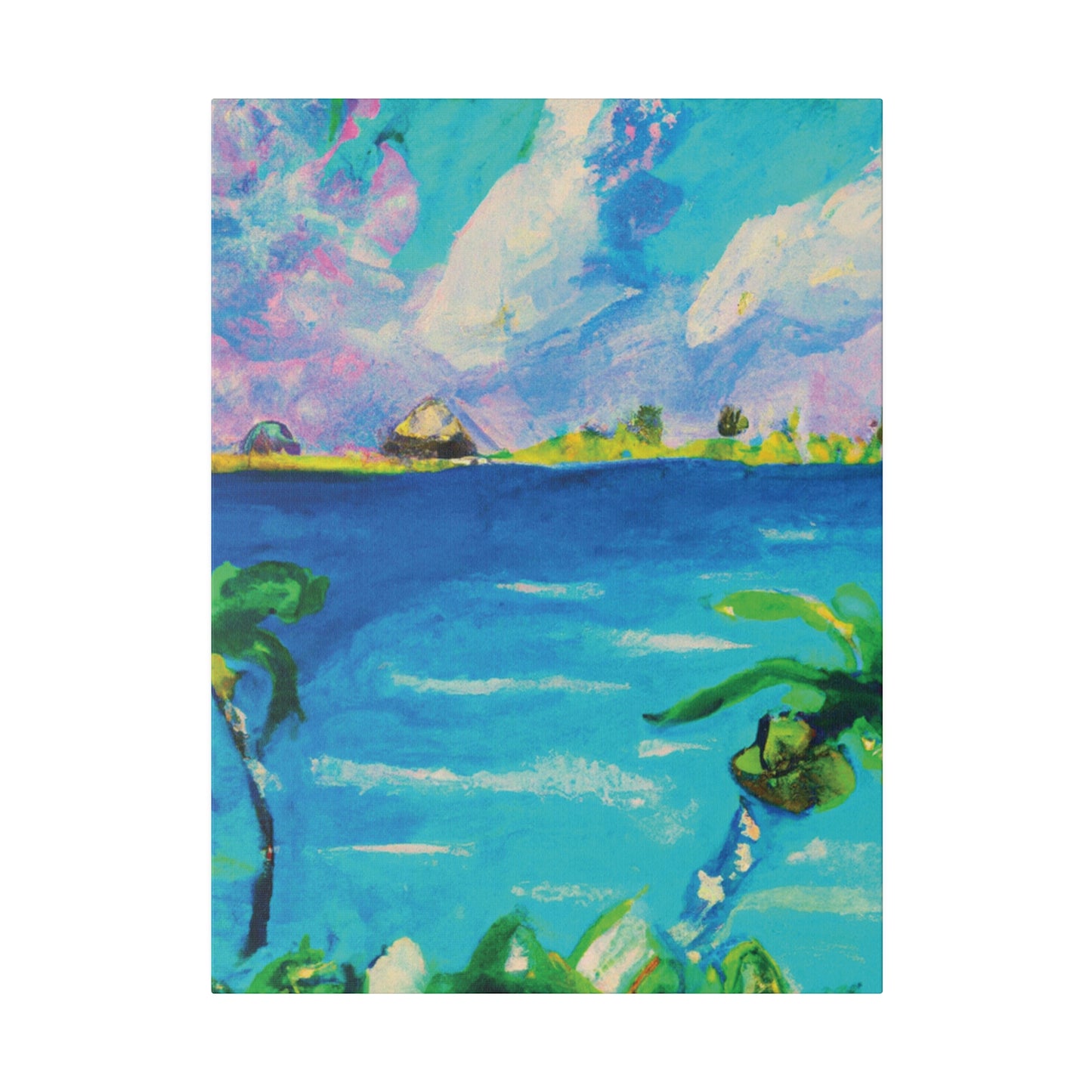 5634K - Bahamas Ocean Painting Print | Bahamas | Ocean | Beach | Poster | Home Decor | Wall Art | Canvas