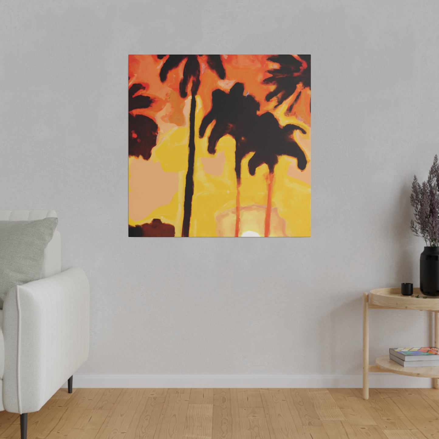 3259B - Miami Beach Sunset Painting Print | Miami | Beach | Sunset | Poster | Home Decor | Wall Art | Canvas