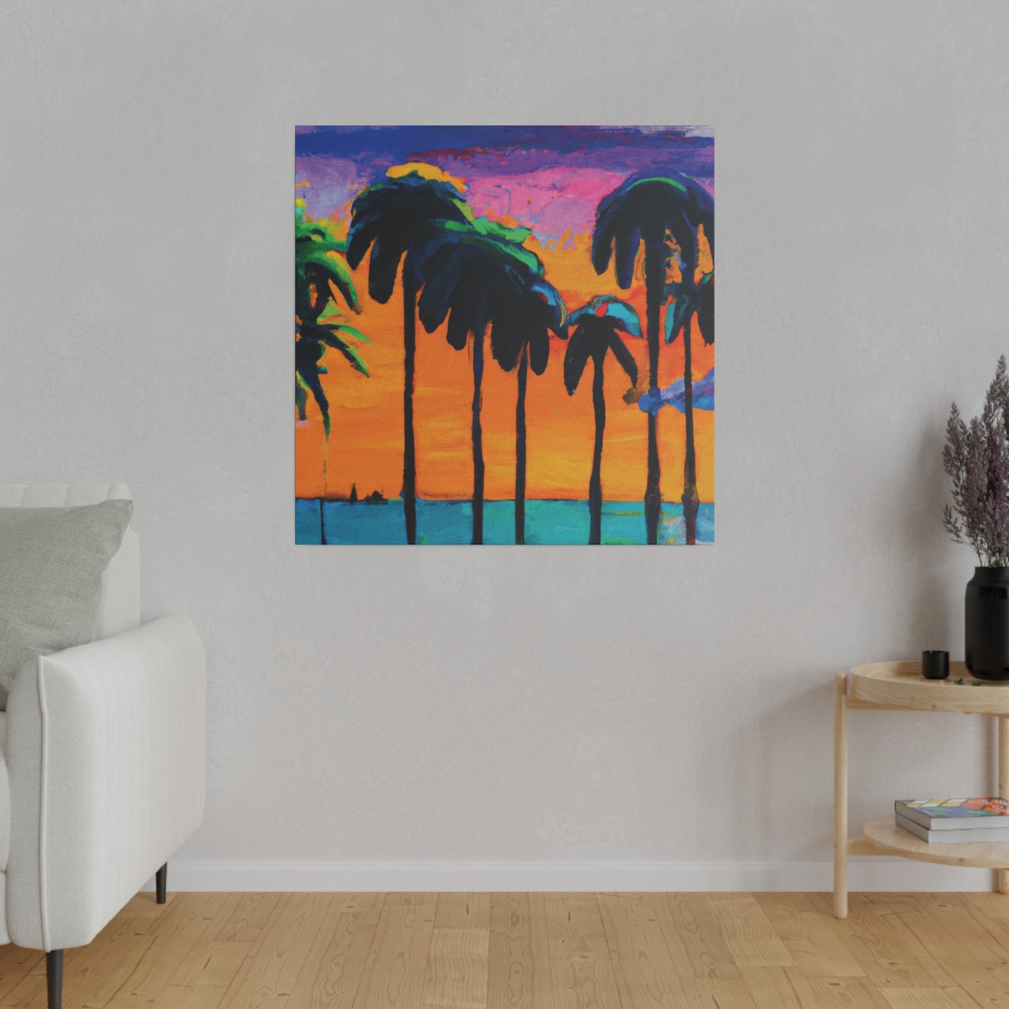 9331M - Miami Beach Sunset Painting Print | Miami | Beach | Sunset | Poster | Home Decor | Wall Art | Canvas