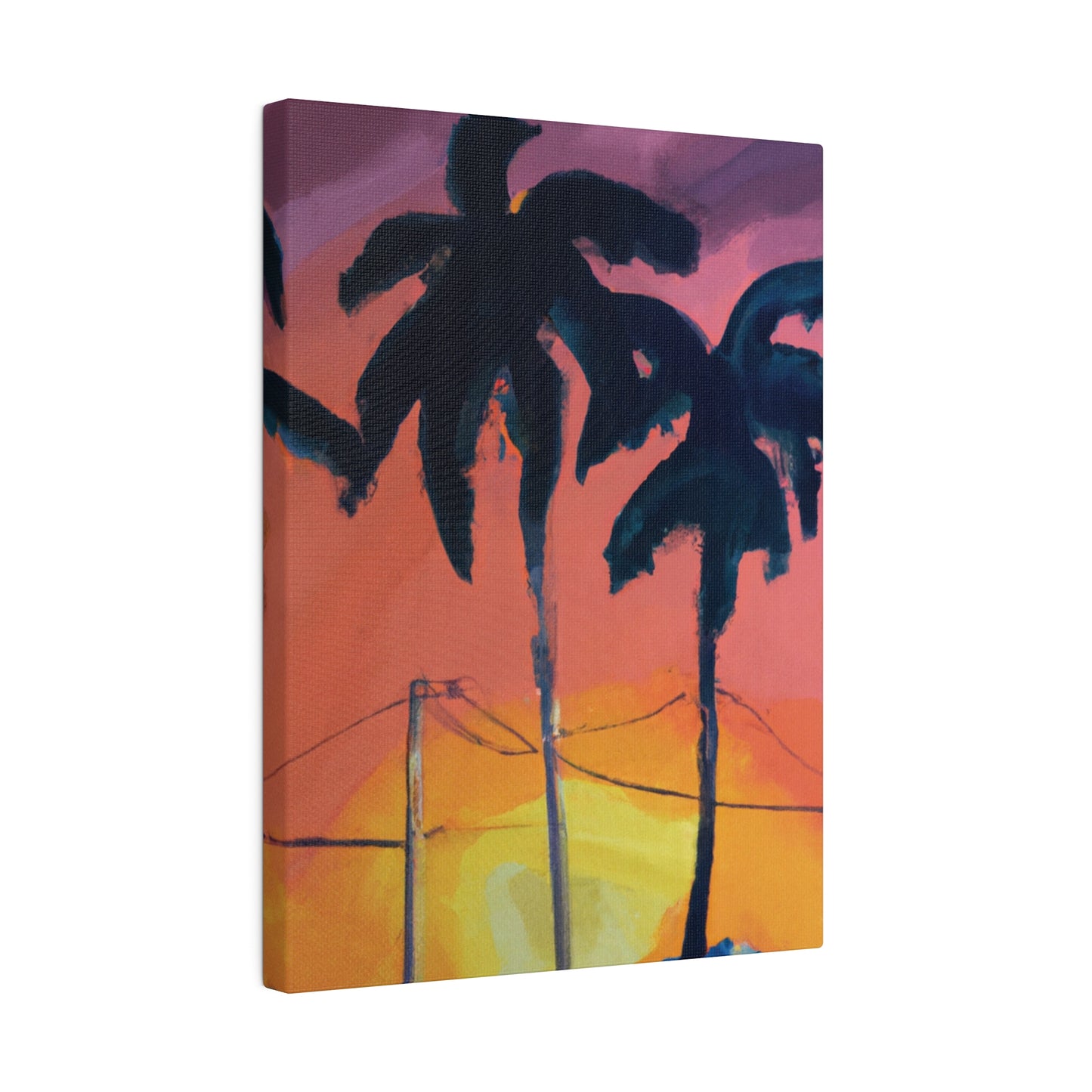 2524F - Miami Beach Sunset Painting Print | Miami | Beach | Sunset | Poster | Home Decor | Wall Art | Canvas