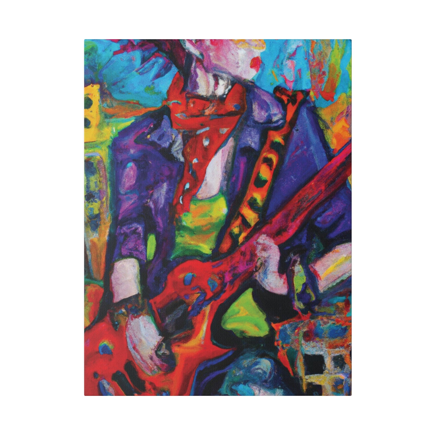 9529Y - Rockstar Oil Painting Style Print | Poster | Home Decor | Wall Art | Music Art | Canvas