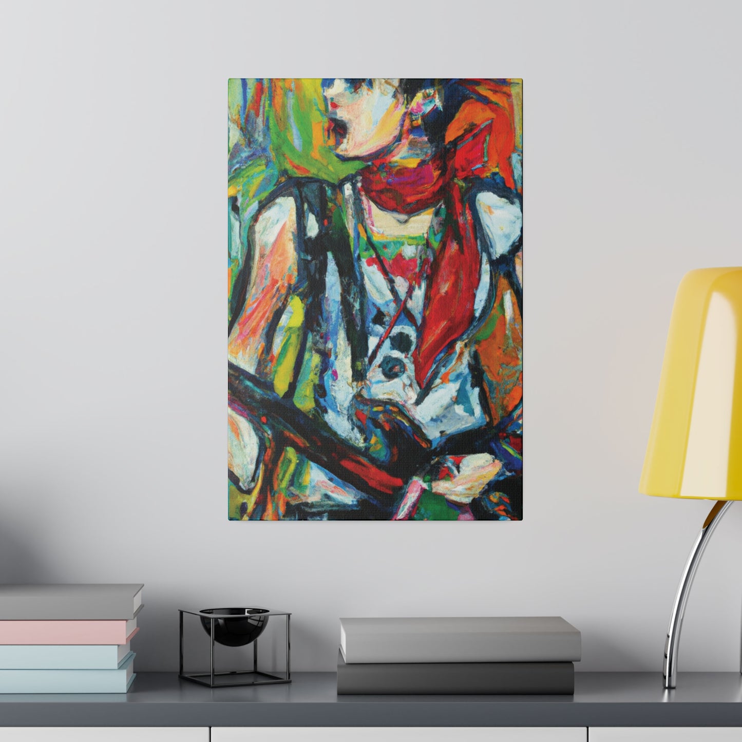 3713A - Rockstar Oil Painting Style Print | Poster | Home Decor | Wall Art | Music Art | Canvas