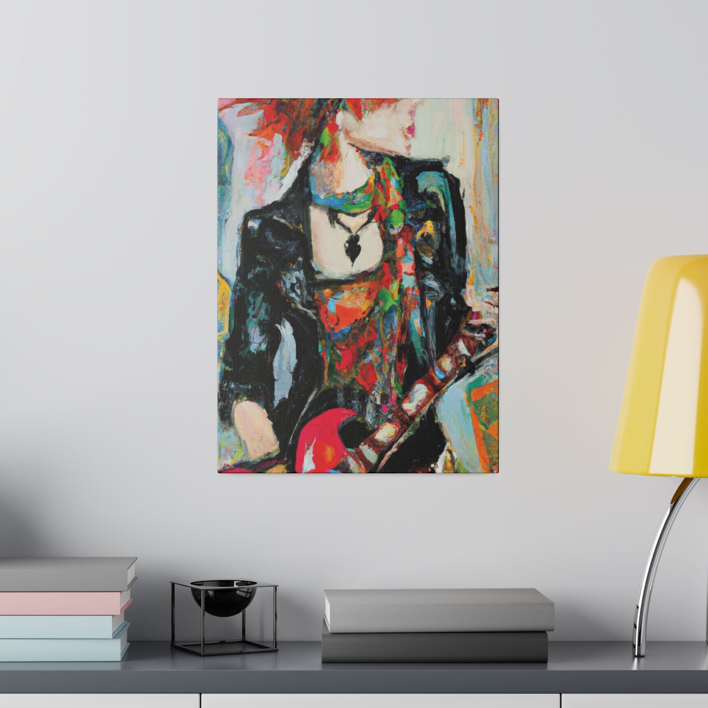 7482S - Rockstar Oil Painting Style Print | Poster | Home Decor | Wall Art | Music Art | Canvas