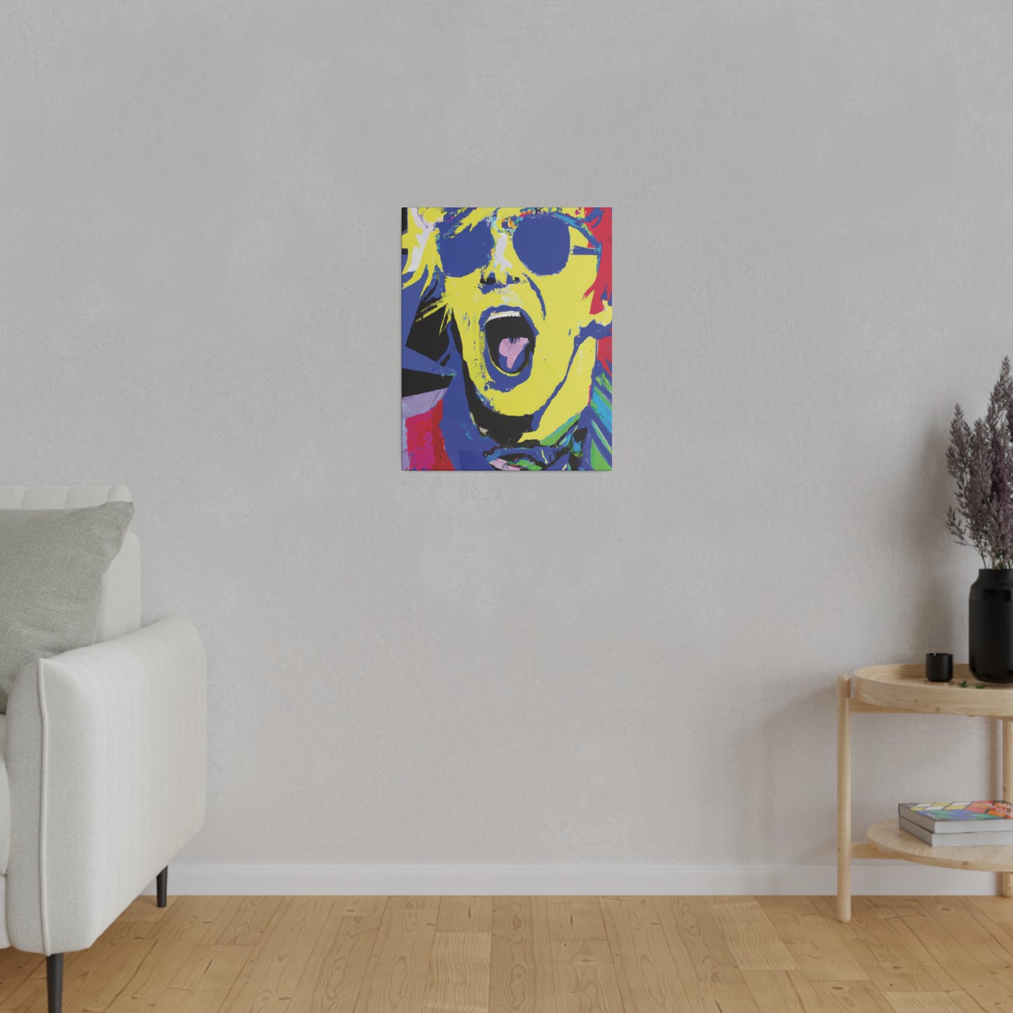 7451T - Rockstar Painting Print | Face | Abstract | Poster | Home Decor | Wall Art | Music Art | Canvas