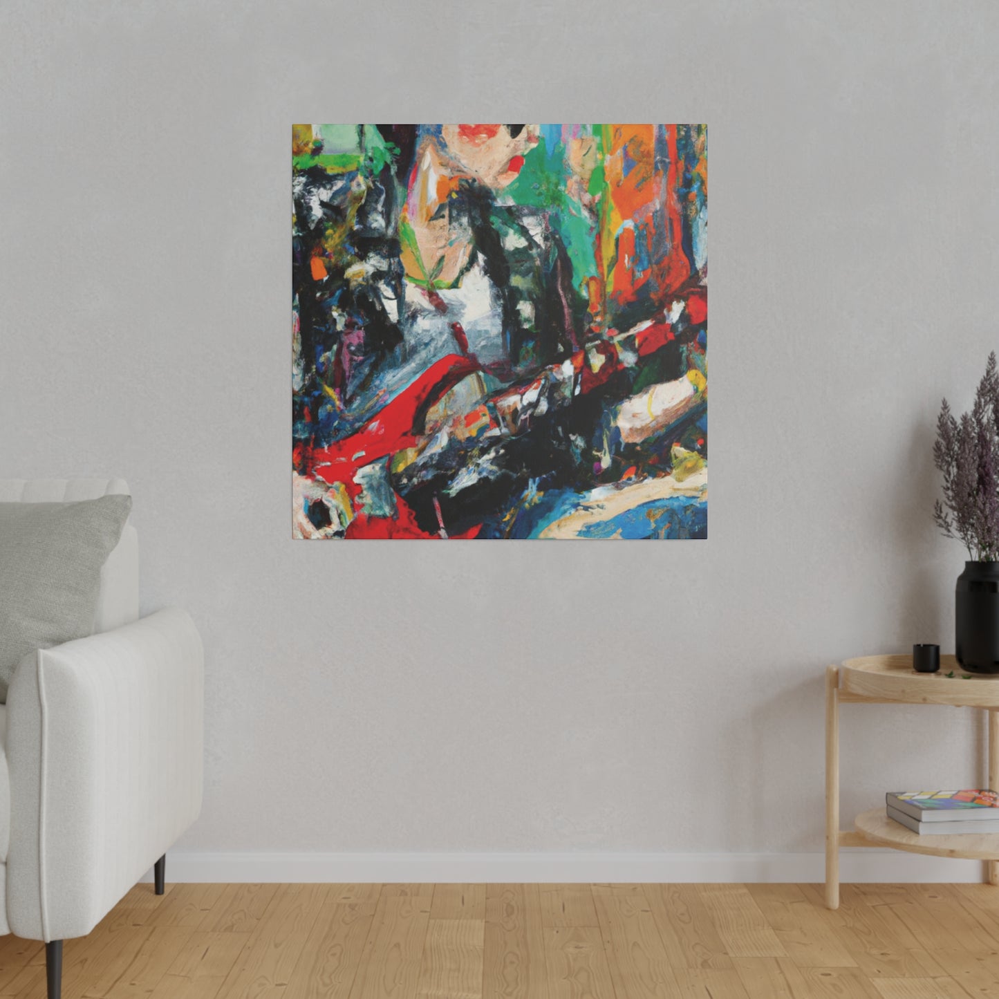 8390L - Rockstar Oil Painting Style Print | Poster | Home Decor | Wall Art | Music Art | Canvas