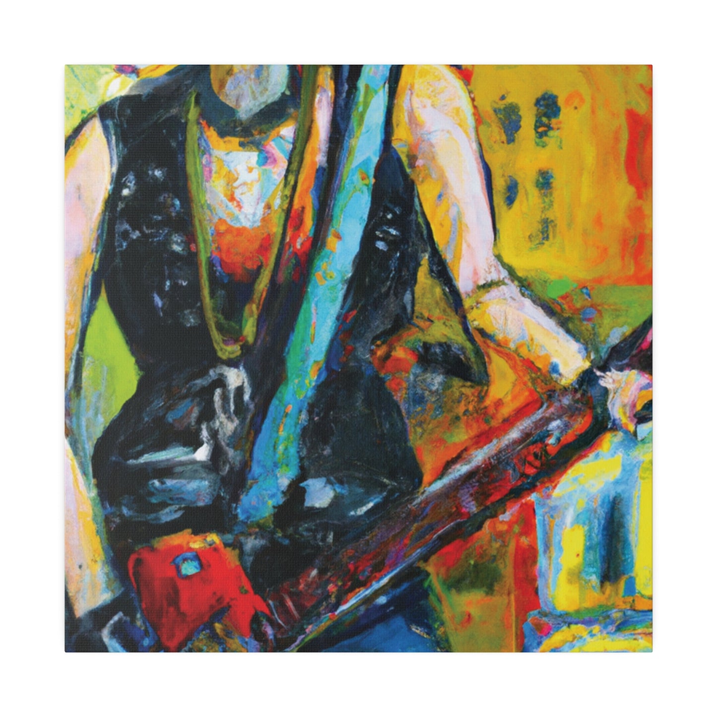 4336U - Rockstar Oil Painting Style Print | Poster | Home Decor | Wall Art | Music Art | Canvas