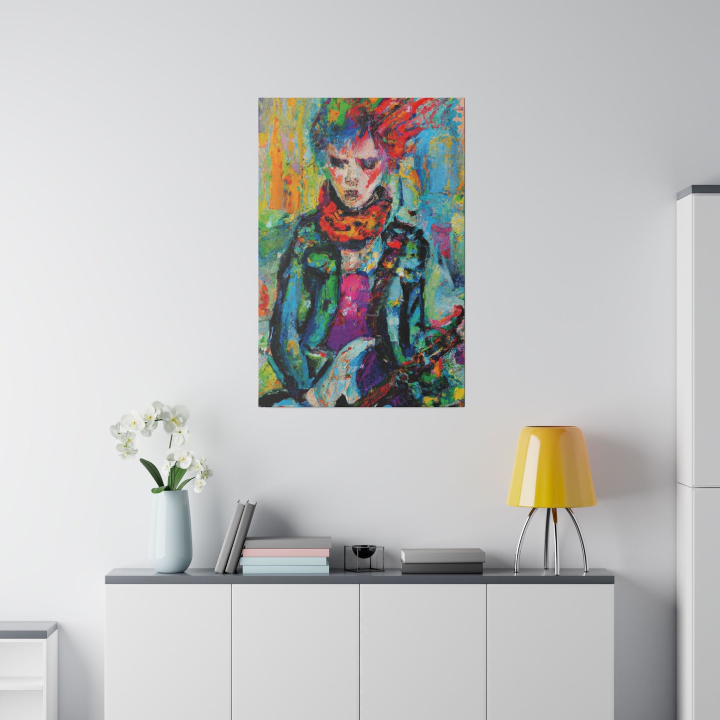 9432X - Rockstar Oil Painting Style Print | Poster | Home Decor | Wall Art | Music Art | Canvas