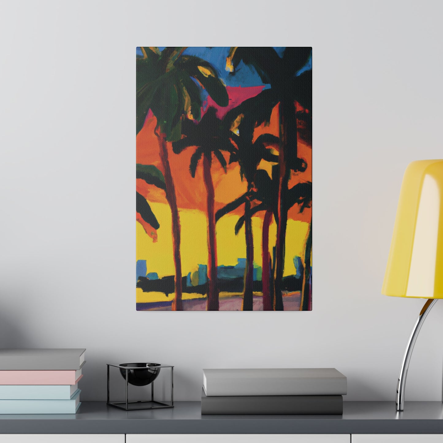 7398G - Miami Beach Sunset Painting Print | Miami | Beach | Sunset | Poster | Home Decor | Wall Art | Canvas