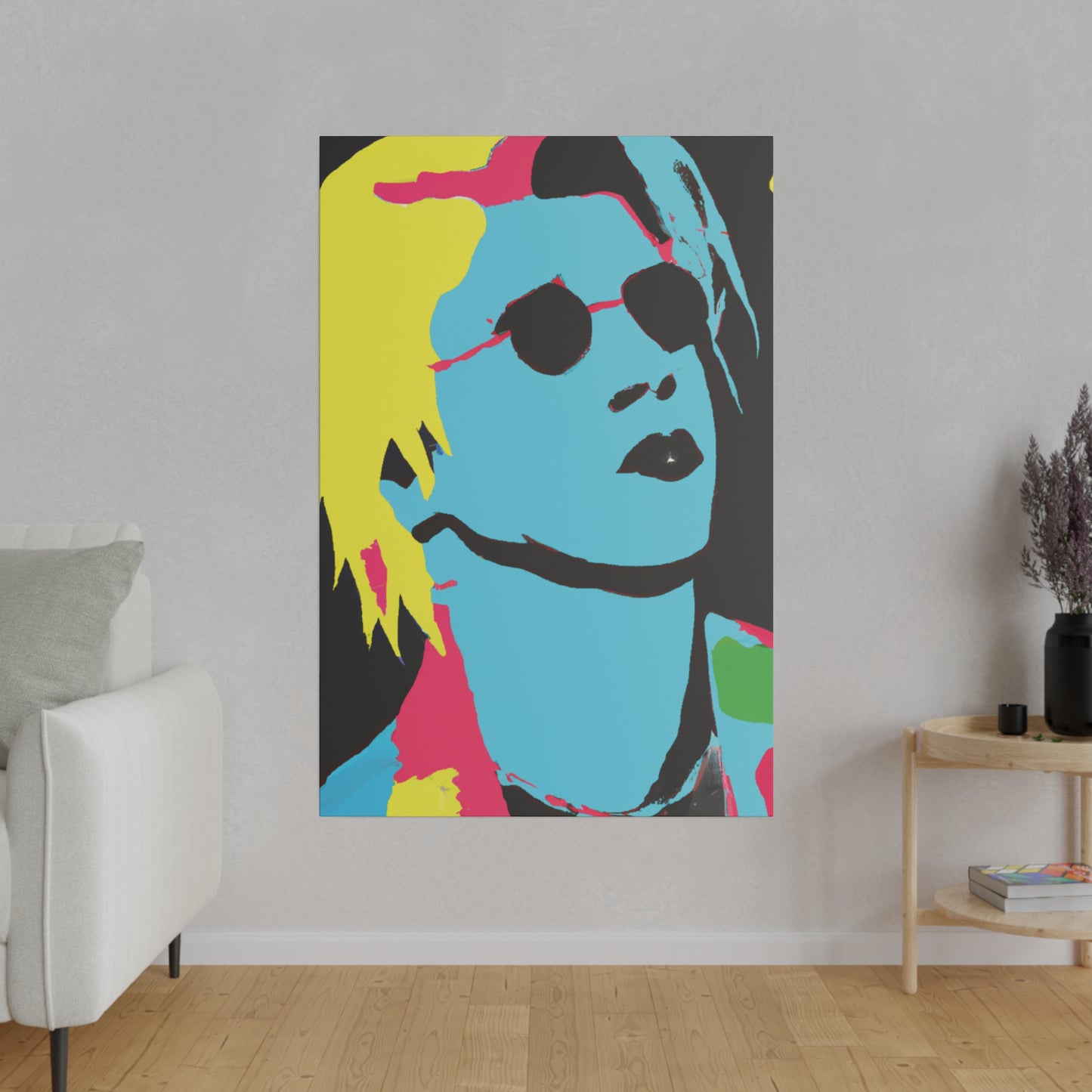 7179A - Rockstar Painting Print | Face | Abstract | Poster | Home Decor | Wall Art | Music Art | Canvas