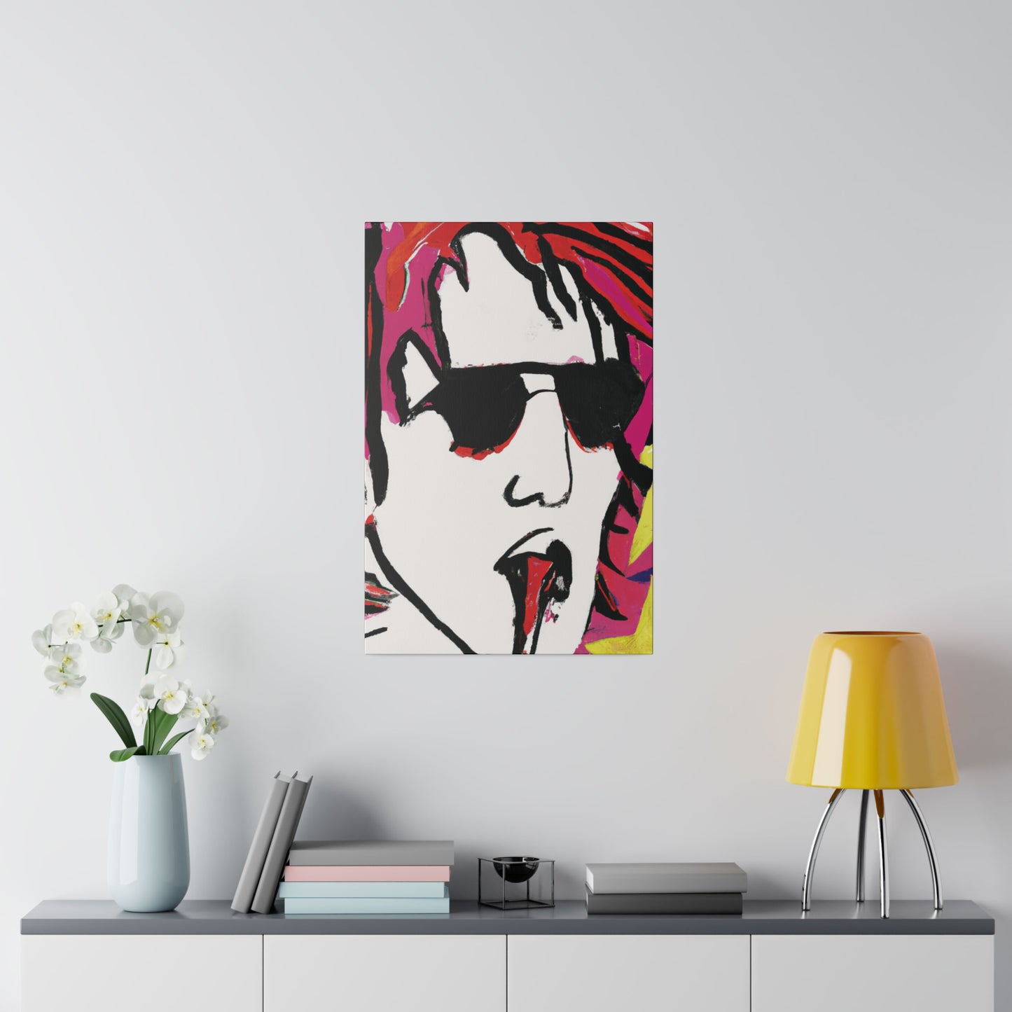 5233X - Rockstar Painting Print | Face | Abstract | Poster | Home Decor | Wall Art | Music Art | Canvas