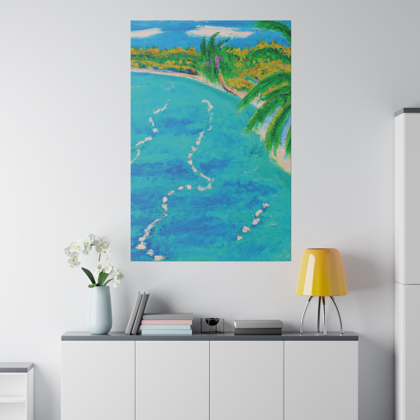 6605P - Bahamas Ocean Painting Print | Bahamas | Ocean | Beach | Poster | Home Decor | Wall Art | Canvas