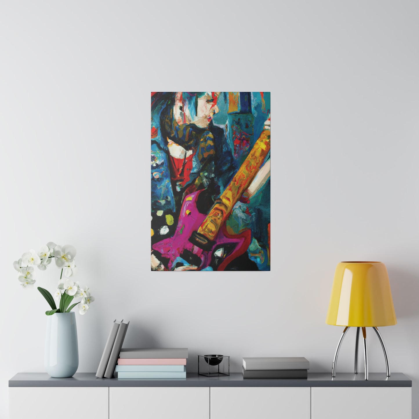 7272P - Rockstar Oil Painting Style Print | Poster | Home Decor | Wall Art | Music Art | Canvas