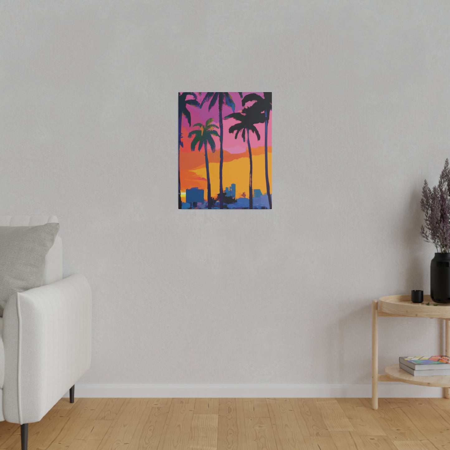 3546F - Miami Beach Sunset Painting Print | Miami | Beach | Sunset | Poster | Home Decor | Wall Art | Canvas