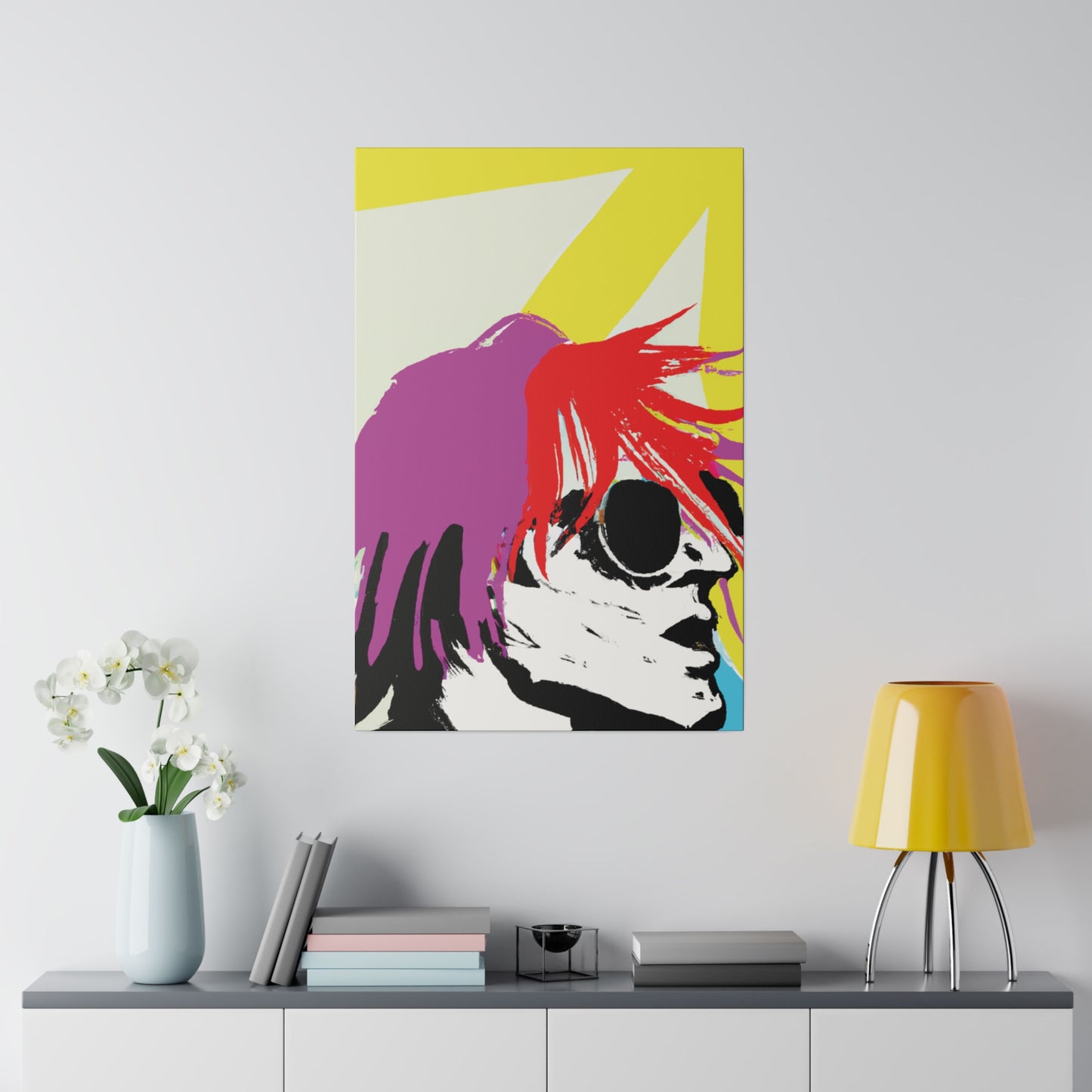 3198N - Rockstar Painting Print | Face | Abstract | Poster | Home Decor | Wall Art | Music Art | Canvas