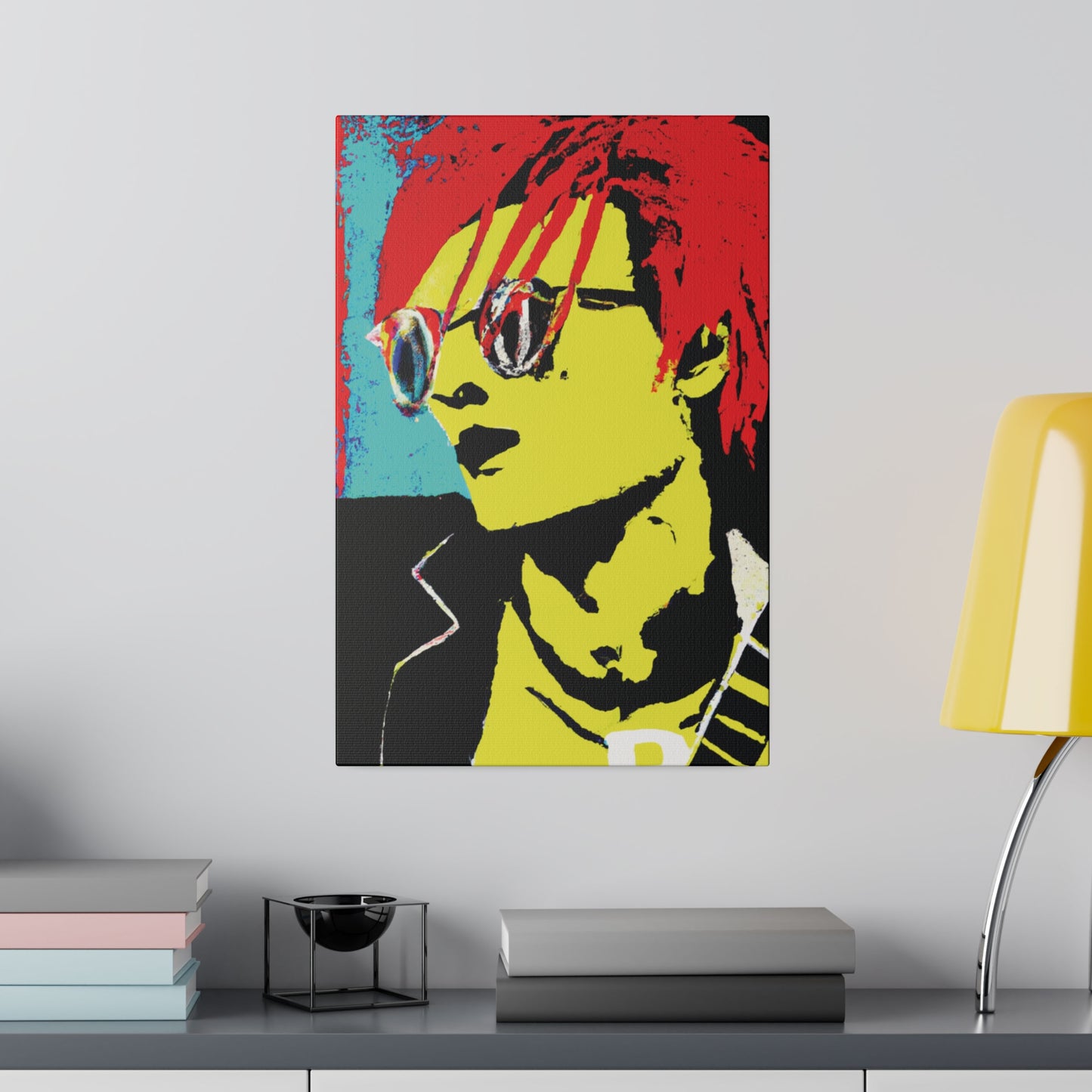 7012P - Rockstar Painting Print | Face | Abstract | Poster | Home Decor | Wall Art | Music Art | Canvas