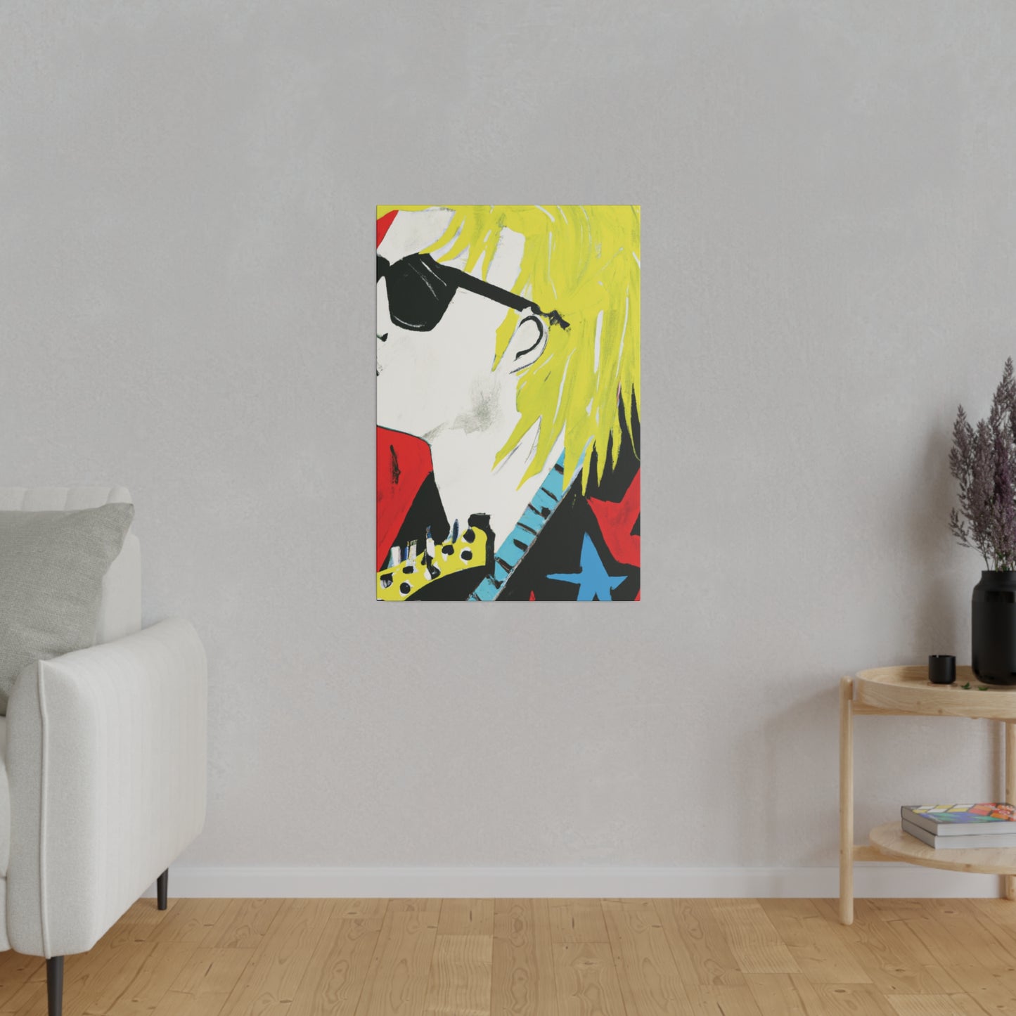 6755U - Rockstar Painting Print | Face | Abstract | Poster | Home Decor | Wall Art | Music Art | Canvas