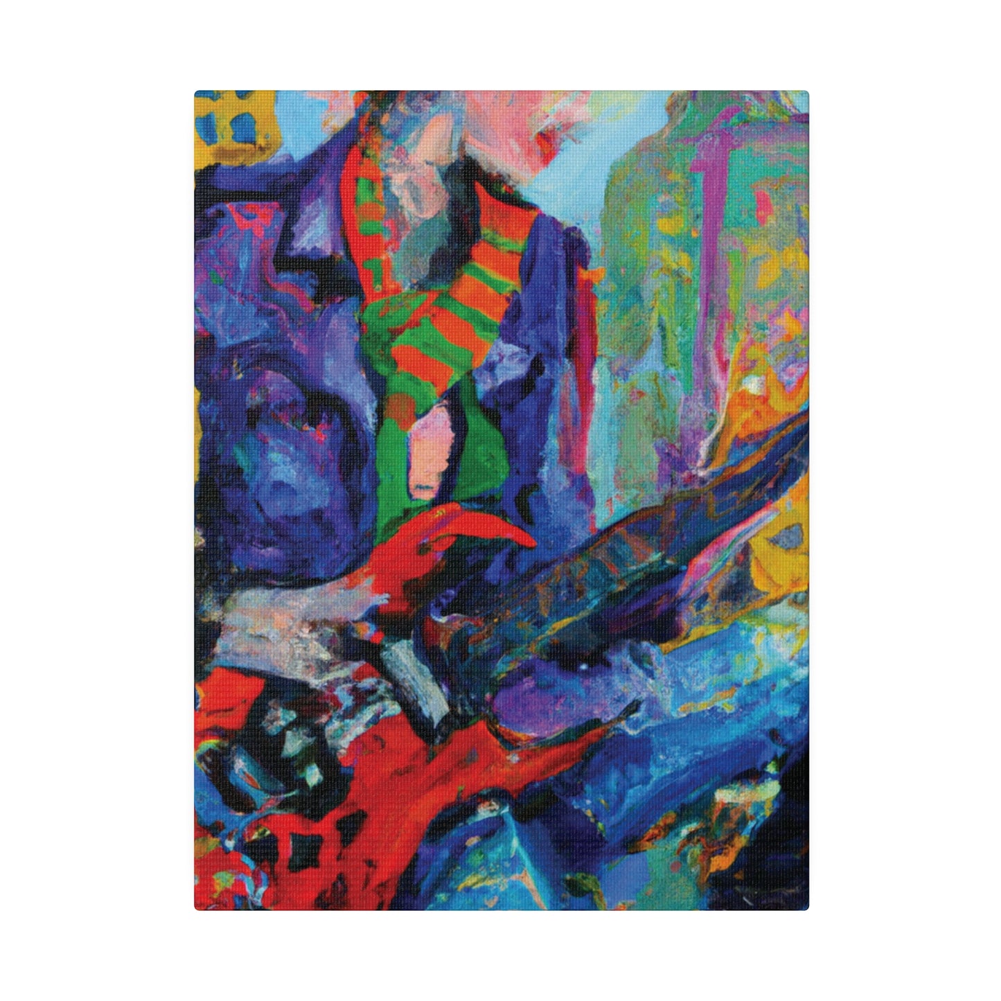 5227E - Rockstar Oil Painting Style Print | Poster | Home Decor | Wall Art | Music Art | Canvas