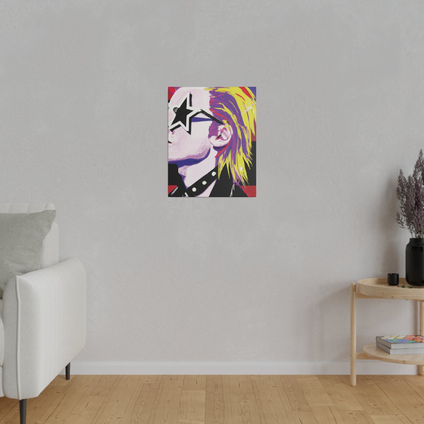 7547K - Rockstar Painting Print | Face | Abstract | Poster | Home Decor | Wall Art | Music Art | Canvas