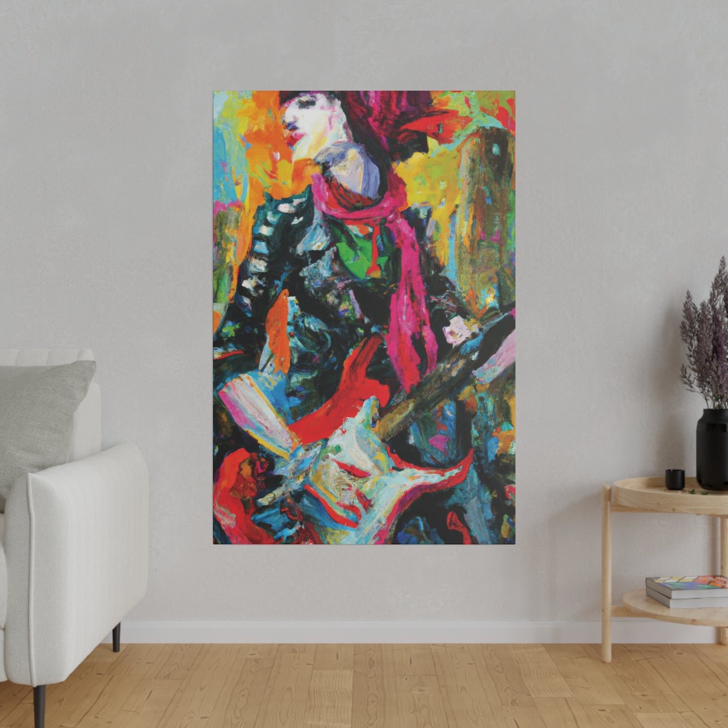 8579X - Rockstar Oil Painting Style Print | Poster | Home Decor | Wall Art | Music Art | Canvas