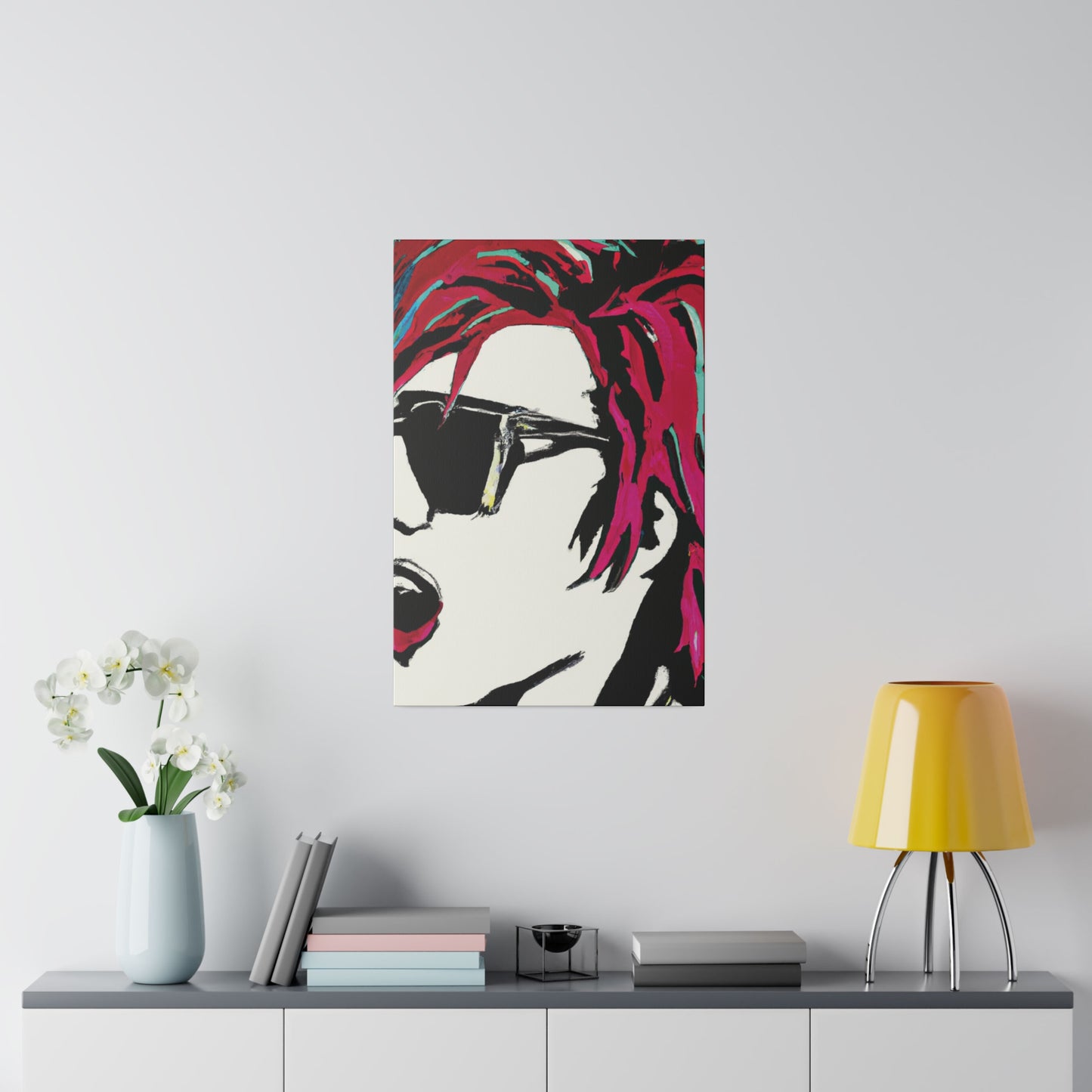 7835B - Rockstar Painting Print | Face | Abstract | Poster | Home Decor | Wall Art | Music Art | Canvas