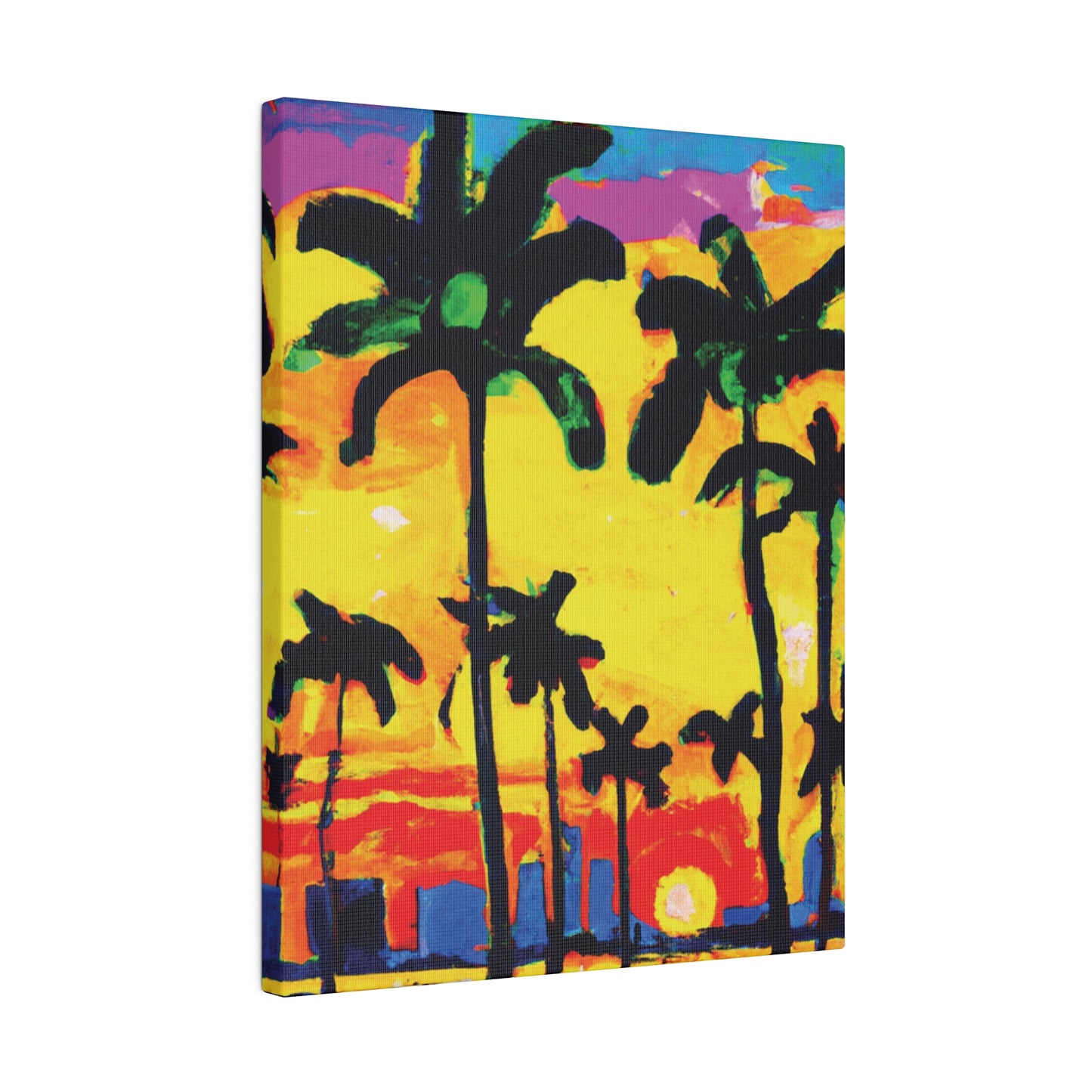 9497Z - Miami Beach Sunset Painting Print | Miami | Beach | Sunset | Poster | Home Decor | Wall Art | Canvas